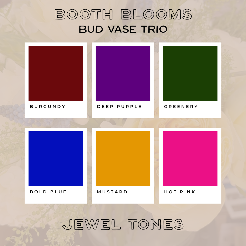 Booth Blooms — Bud Vase Trio
