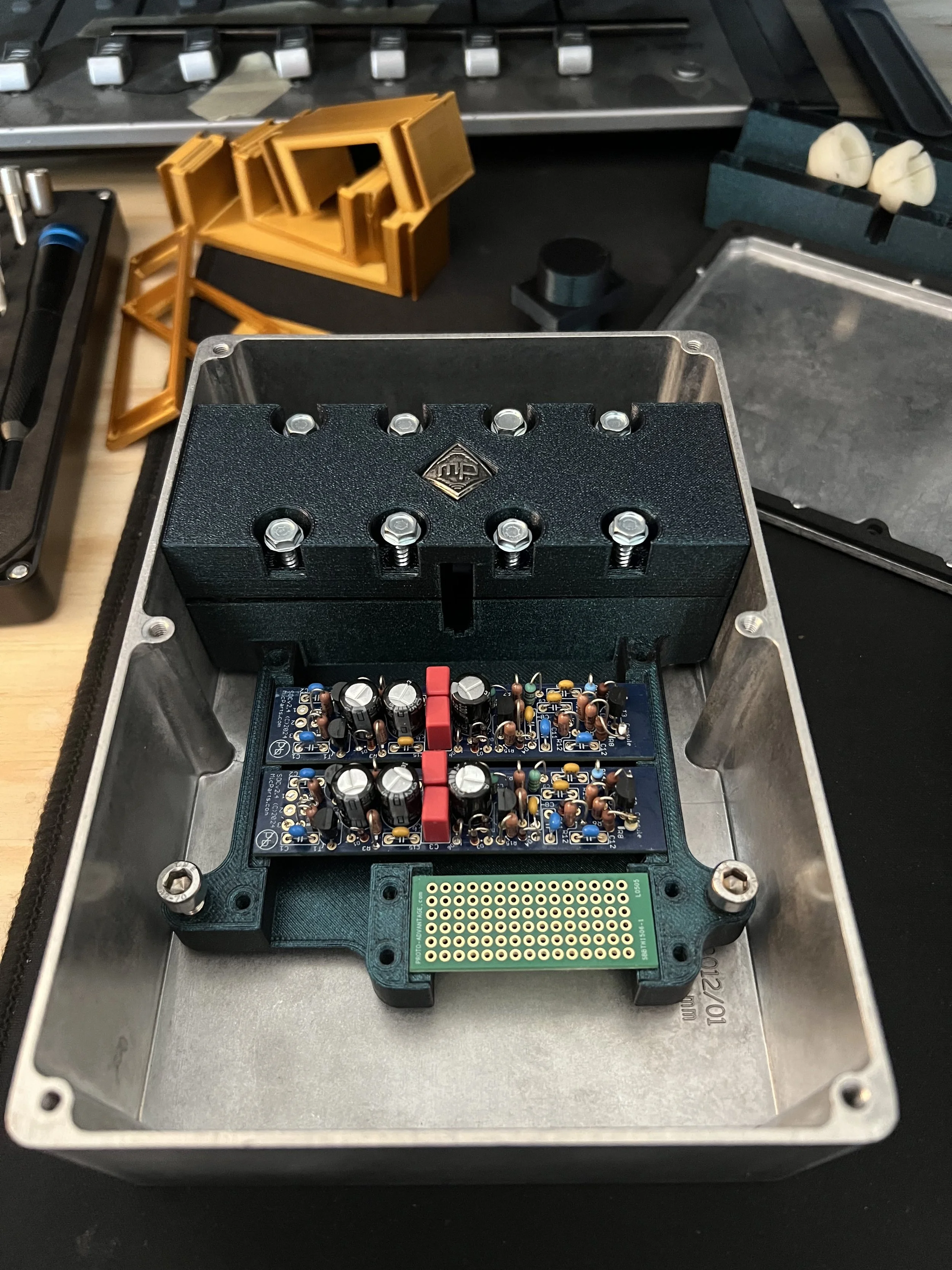 Test fit of microphone components 2/2