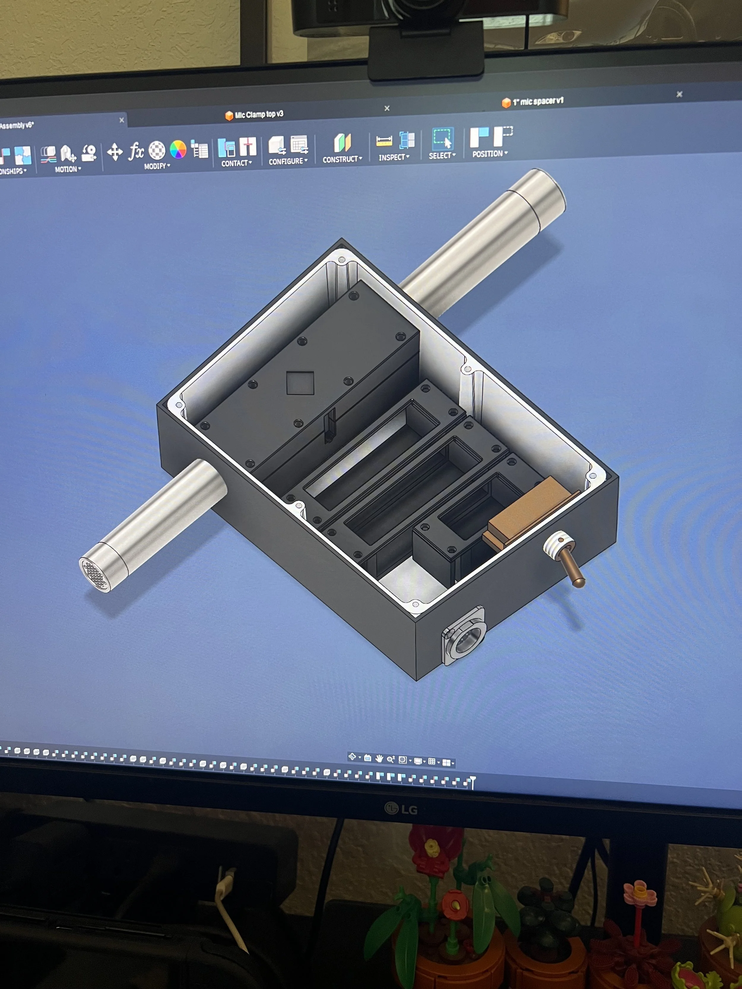 Cad assembly of microphone 2/3