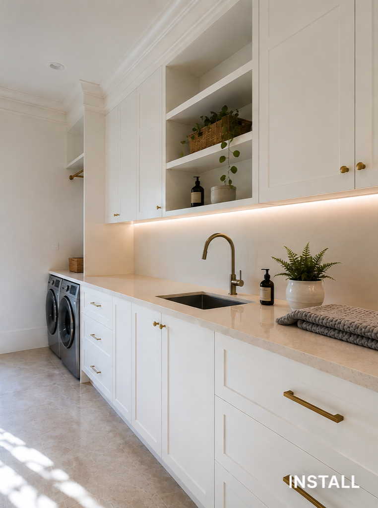 BATHROOMS + LAUNDRIES