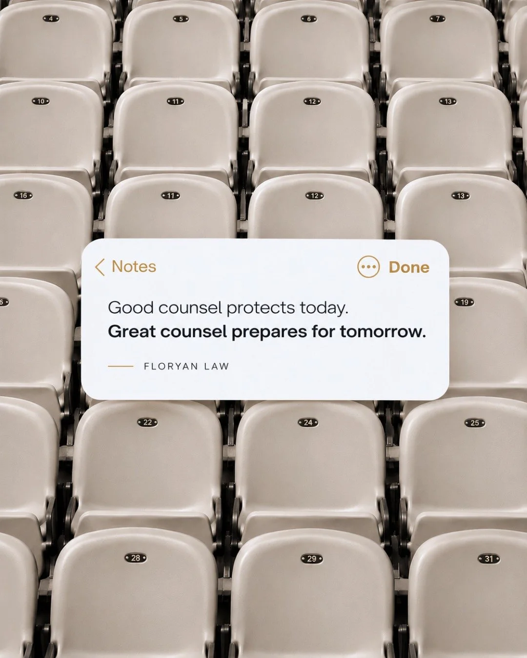 Good counsel doesn't just solve the problem in front of you. It helps you see what's coming next.

The strongest legal strategy looks past today's decision to how it will affect your business, your assets, your relationships, and the legacy you're bu