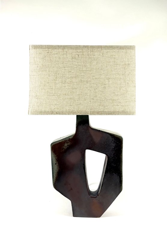  [ 3 ]  
23.5 x 14 x 8 
stoneware, lamp parts 
$450