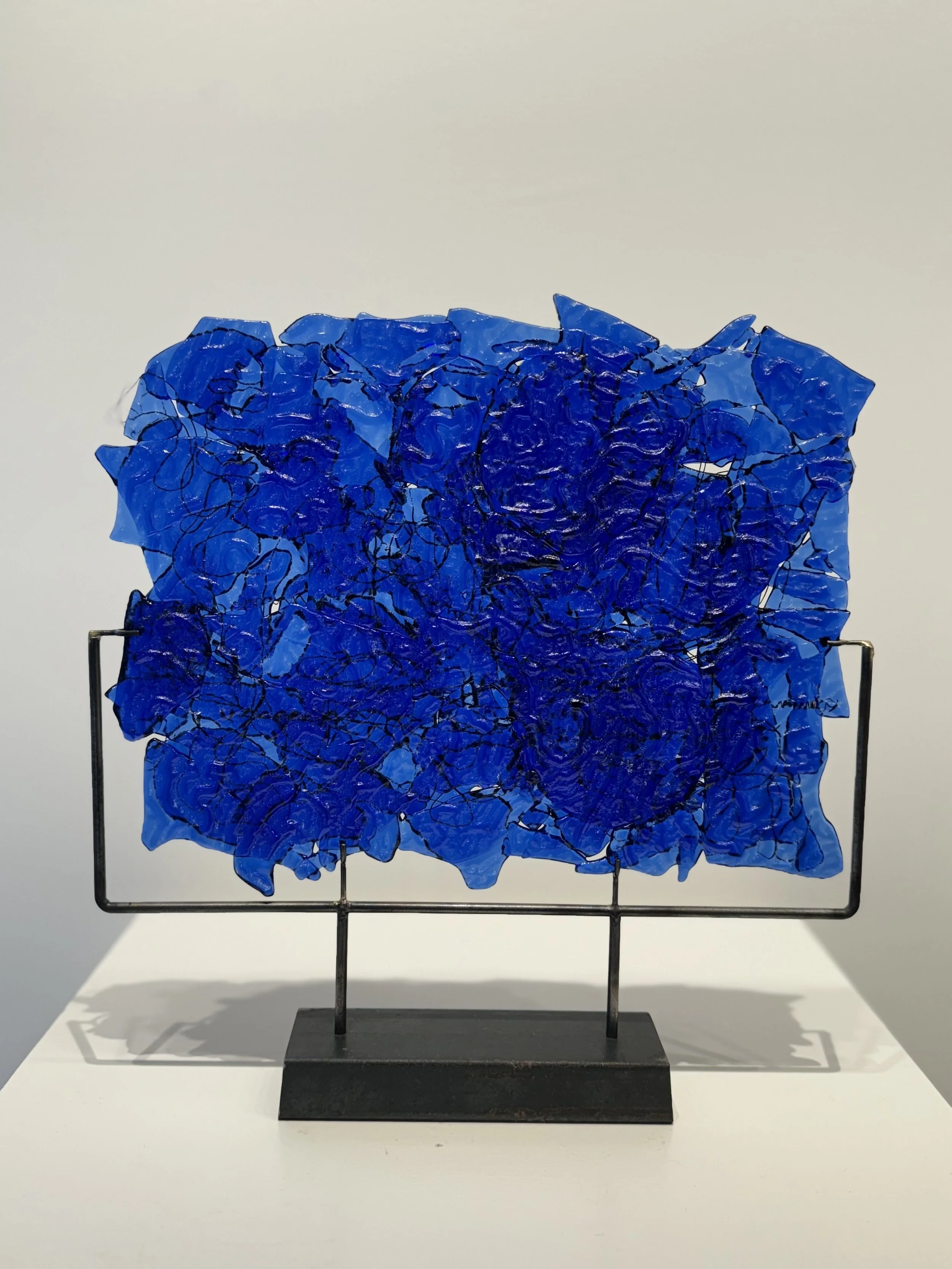  Deep Water 
12"x13"x3" 
kiln-formed glass, steel 