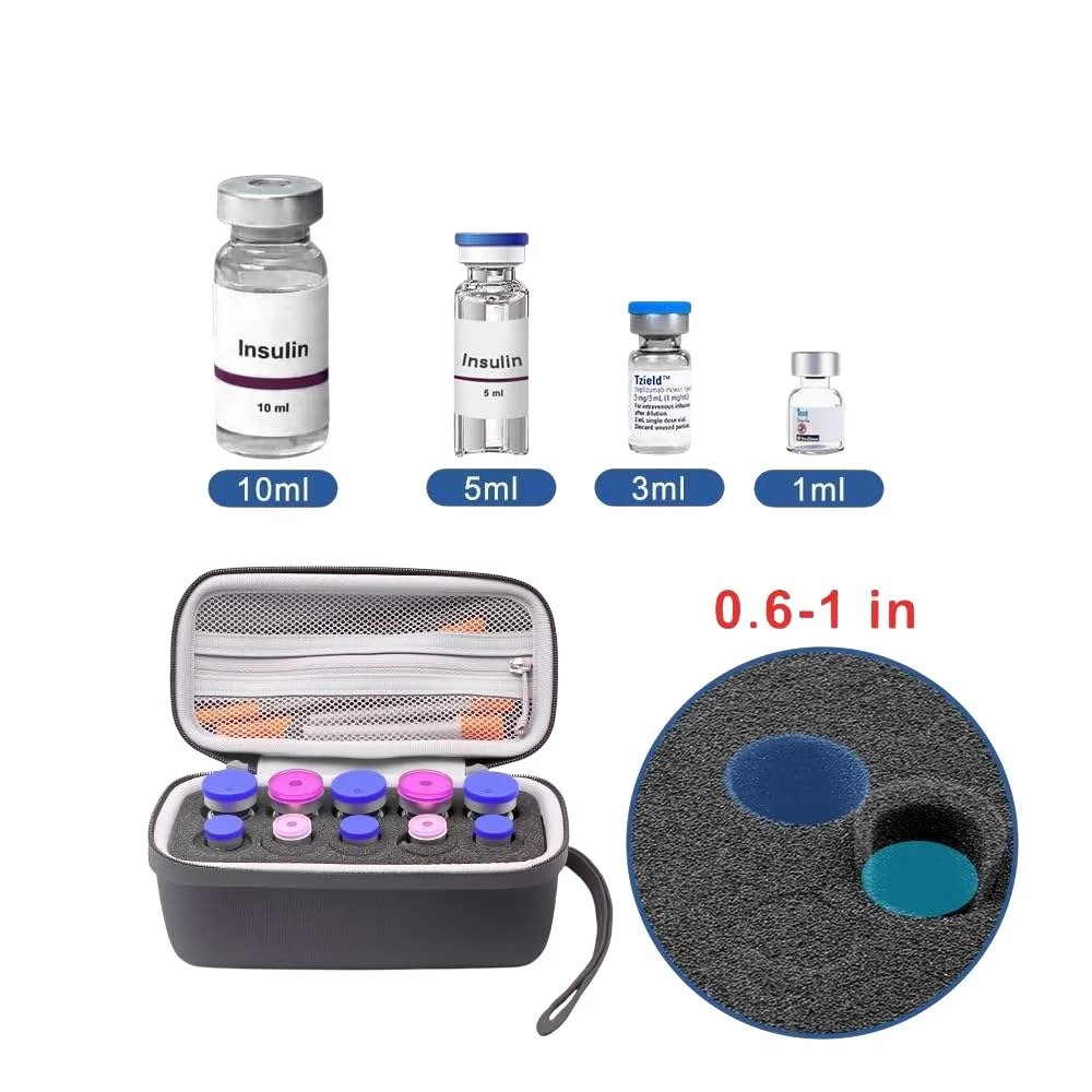 BioFit 10 Slots EVA Insulin Vial Storage & Travel Case