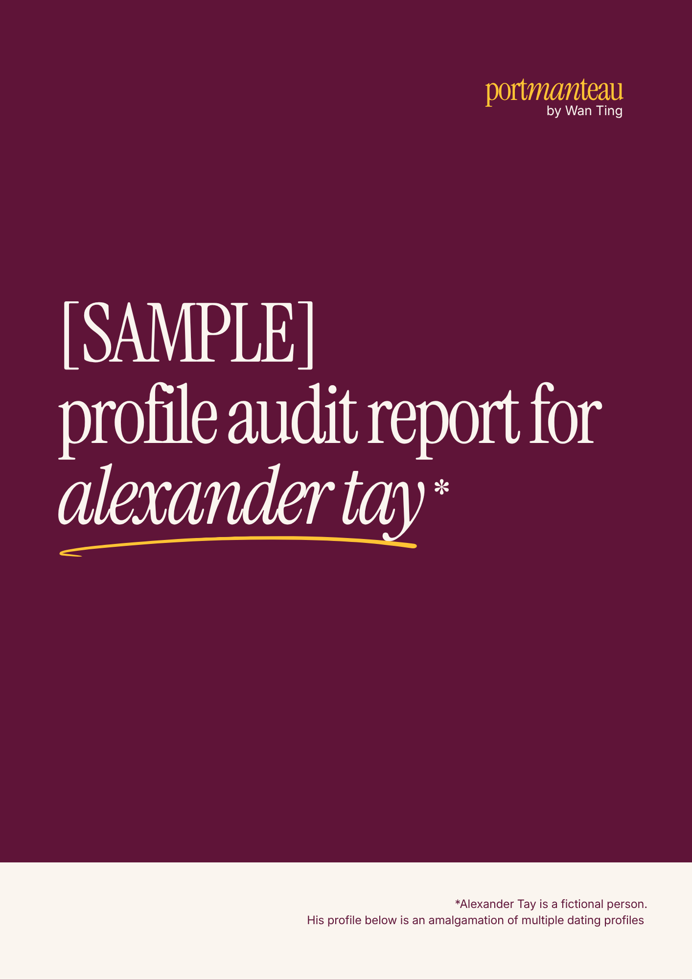 [sample] dating profile audit