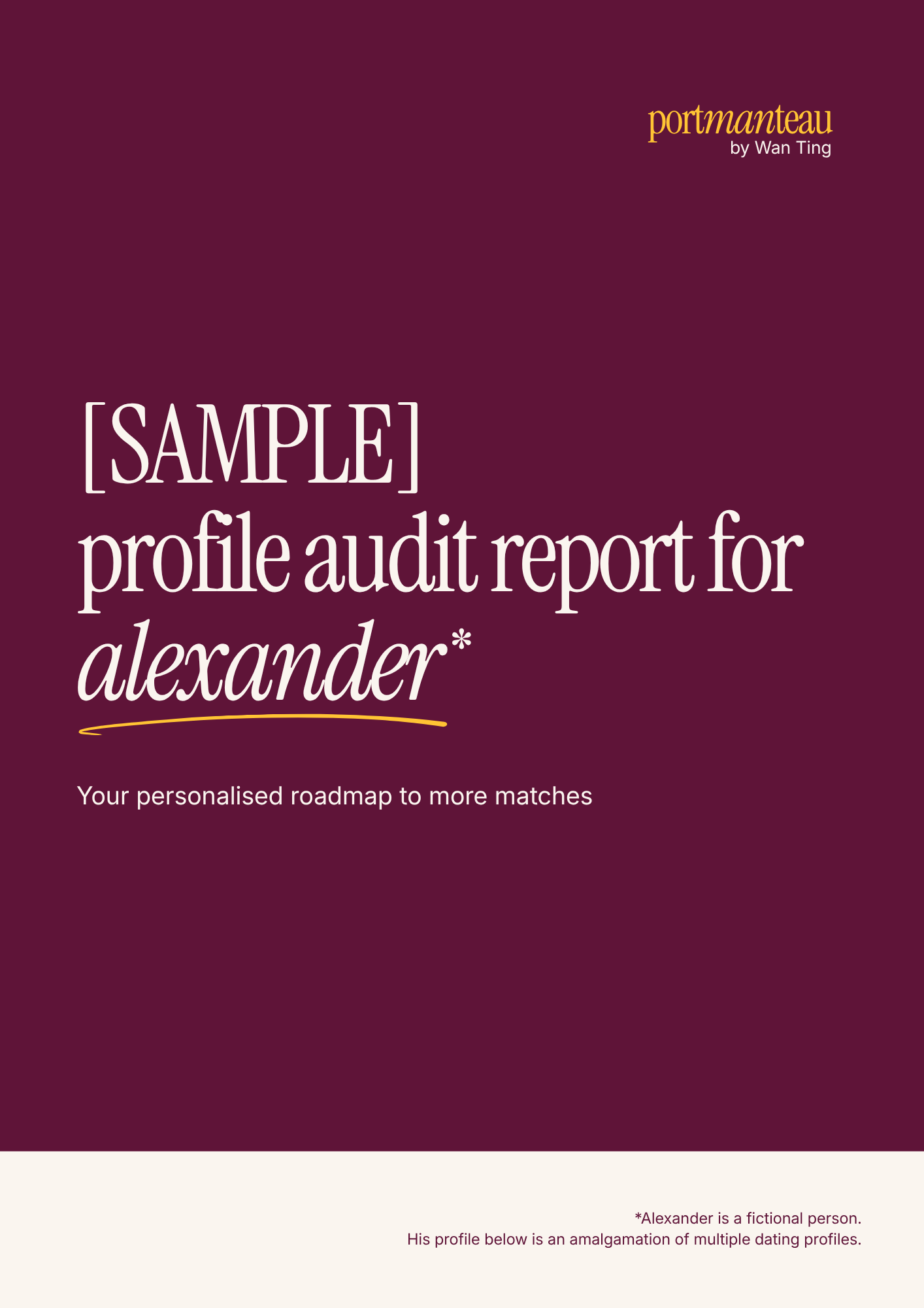 [sample] dating profile audit