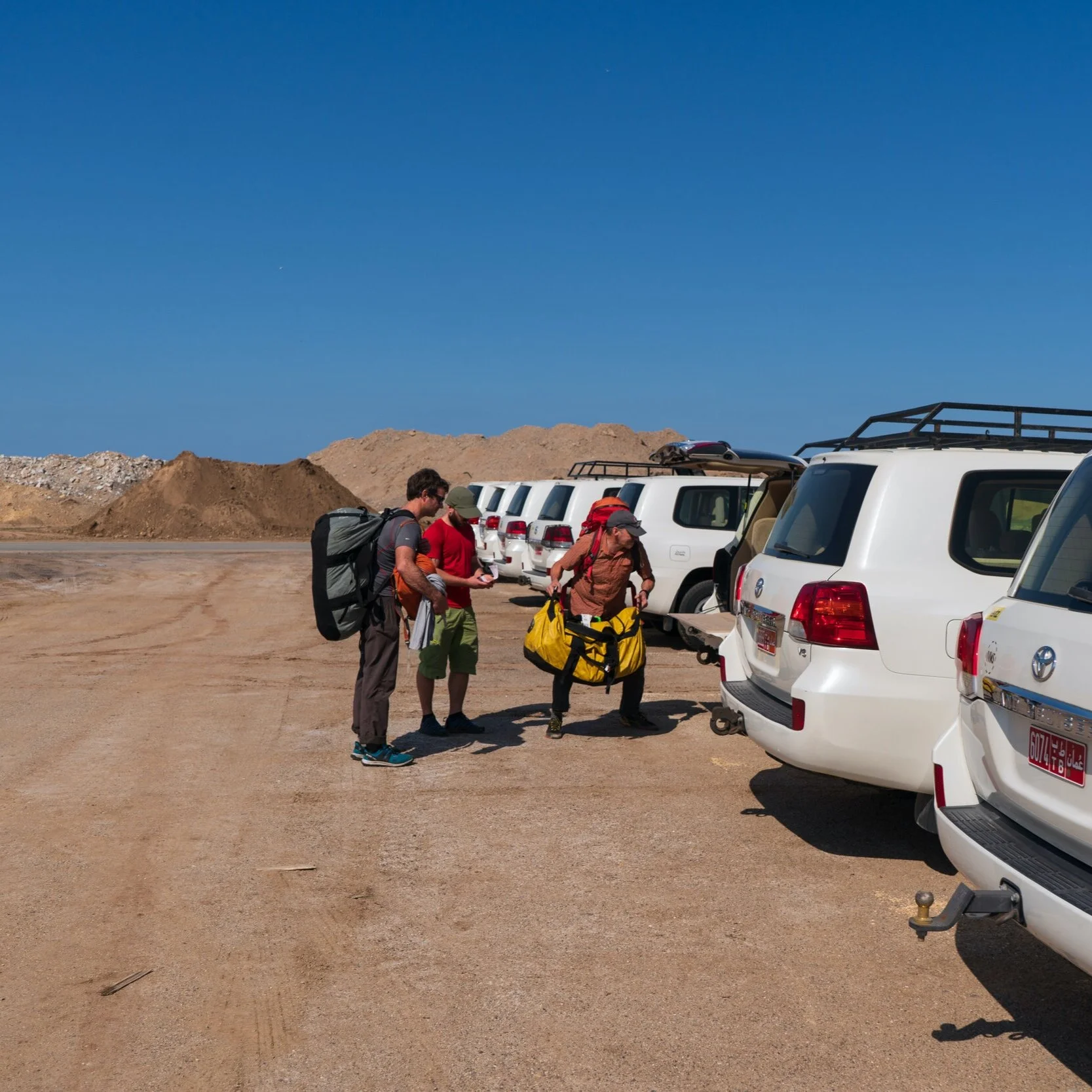 Did somebody order Land Cruisers? Working in Oman for UTMB
