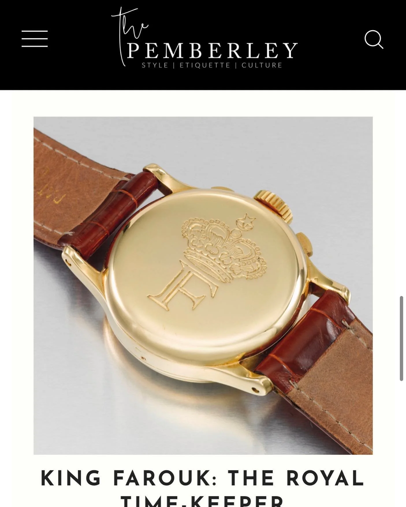 New content is up on the site! But right now let&rsquo;s take a look back to @christiesdubai auction in 2018 where  King Farouk&rsquo;s sold for almost $1 million! In honor of @watchesandwonders in Geneva this week.  #watch #watchcollectors #christie