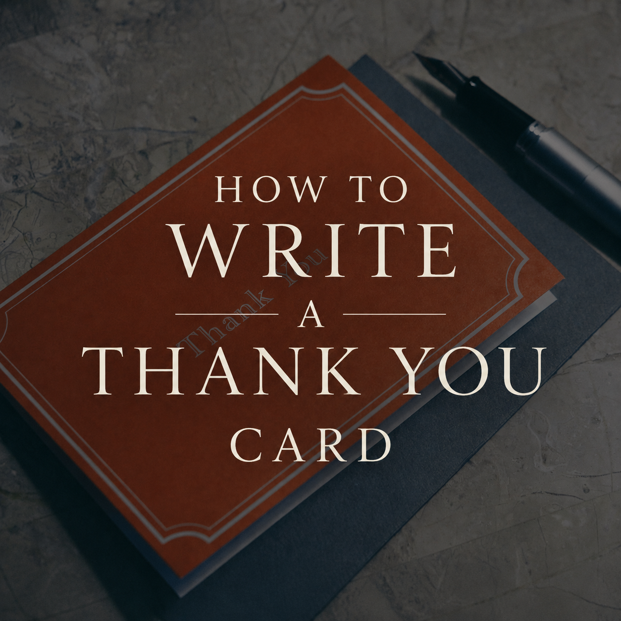 How to Write a Thank You Card