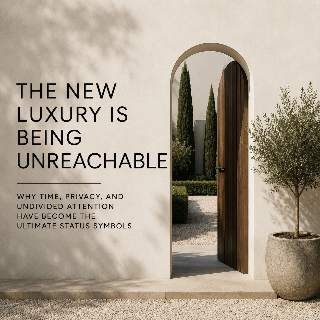 The New Luxury Is Being Unreachable
