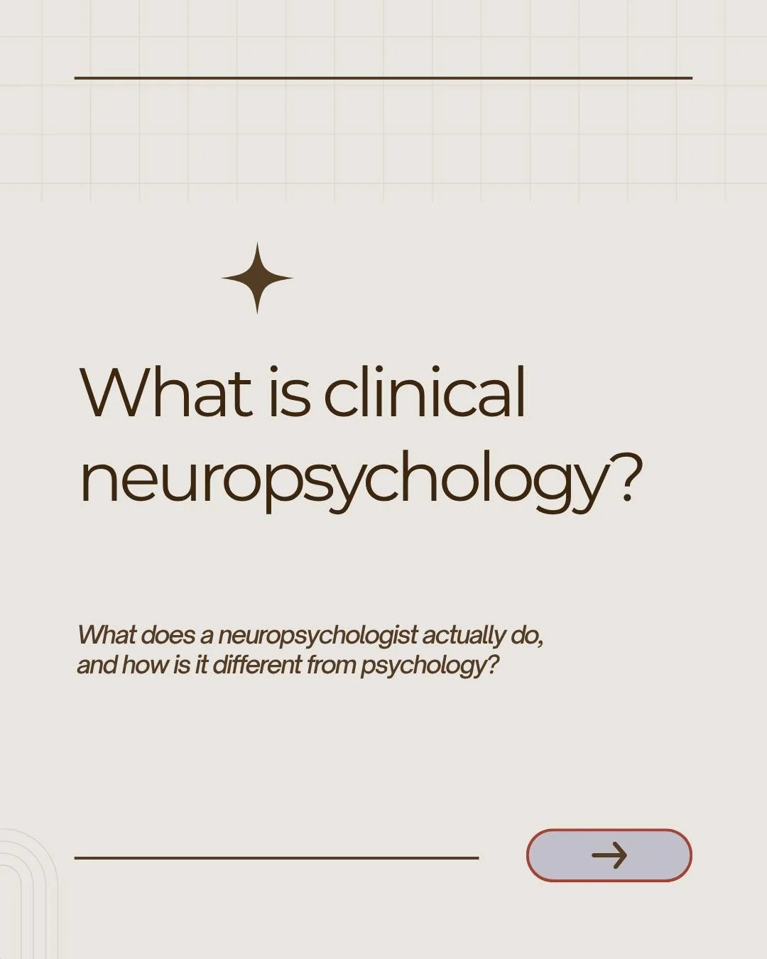 What is neuropsychology? 🧠

Neuropsychology is a specialised area of psychology focused on understanding how the brain impacts thinking, emotions, behaviour, and everyday functioning.

Neuropsychologists assess cognitive skills such as:
&bull; Memor