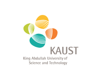 Logo of King Abdulllah University of Science and Technology (KAUST) featuring five colorful abstract shapes and the university's name.