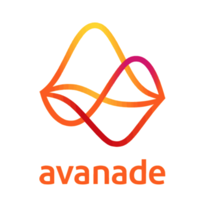 Colorful abstract logo with interconnected lines above the word 'avande' in orange text.