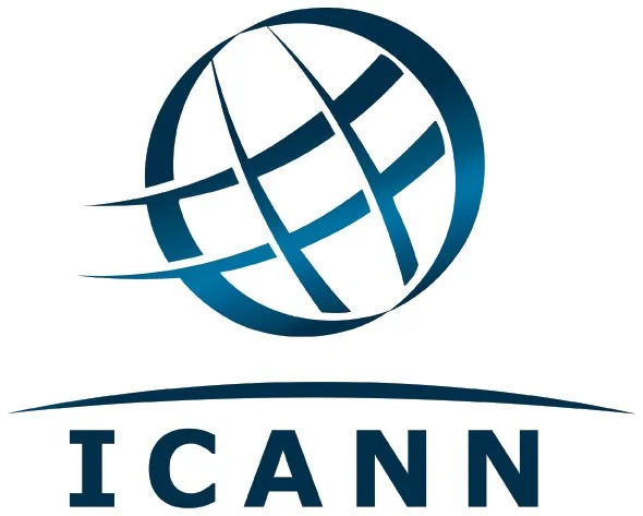 ICANN logo featuring a stylized globe and the acronym ICANN underneath.