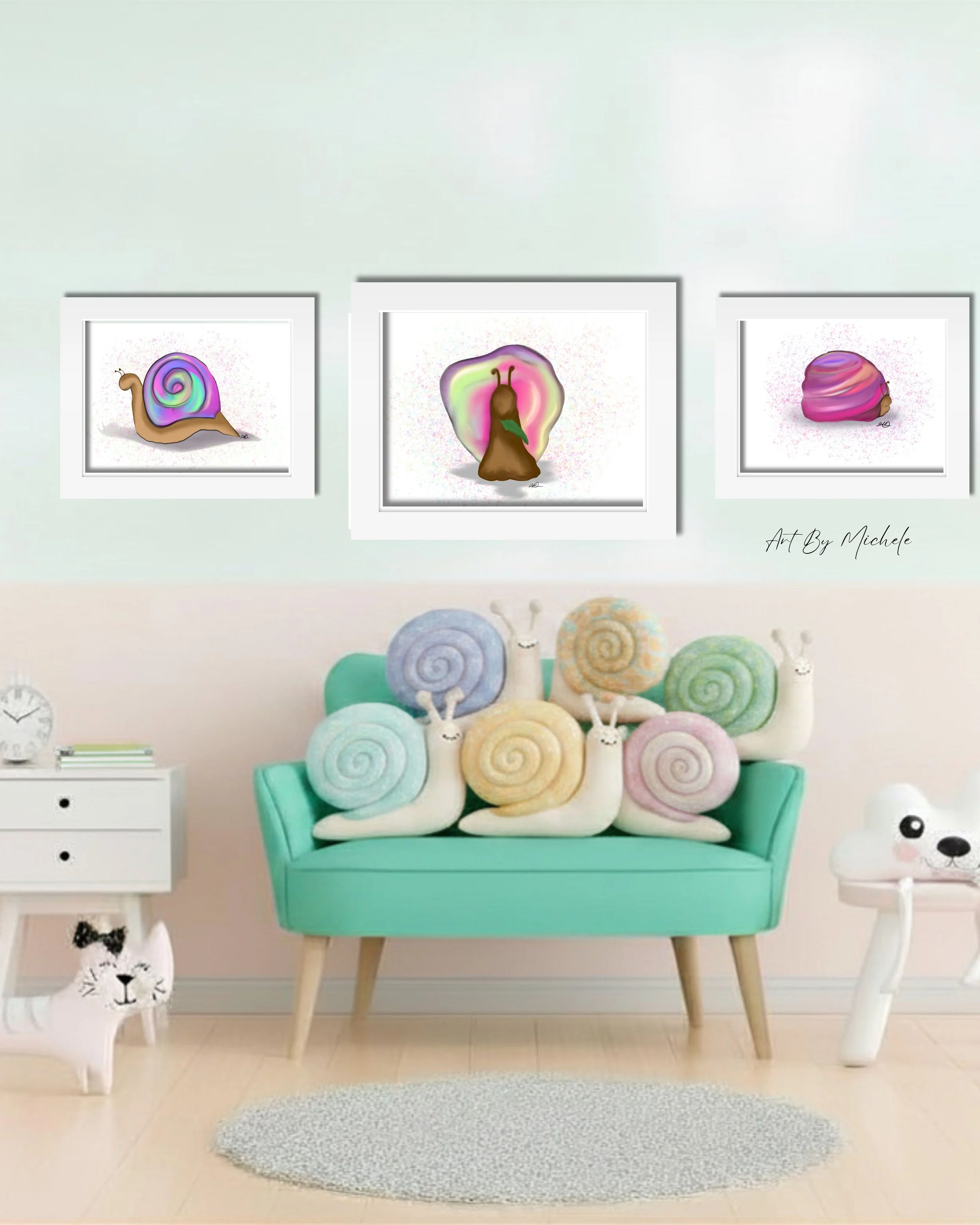 Psychedelic Snail Collection – Art Print