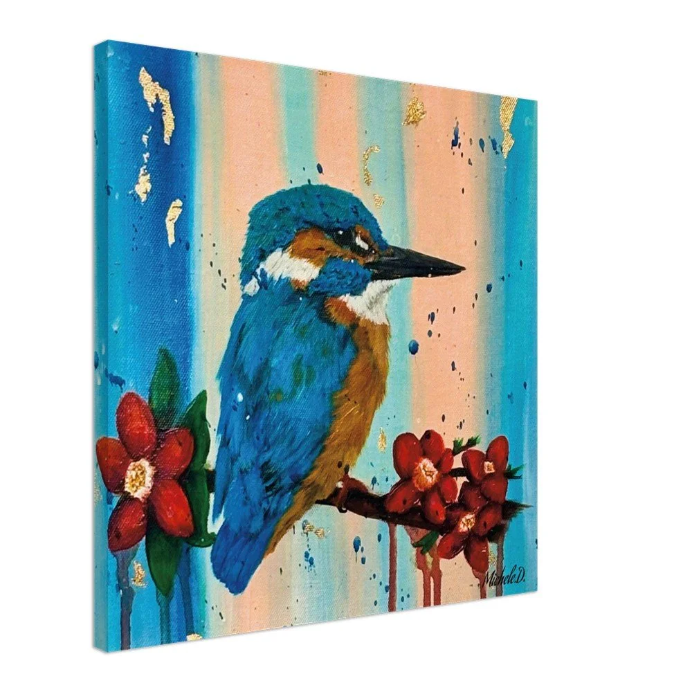 Kingfisher Canvas Print – Colourful Bird Wall Art