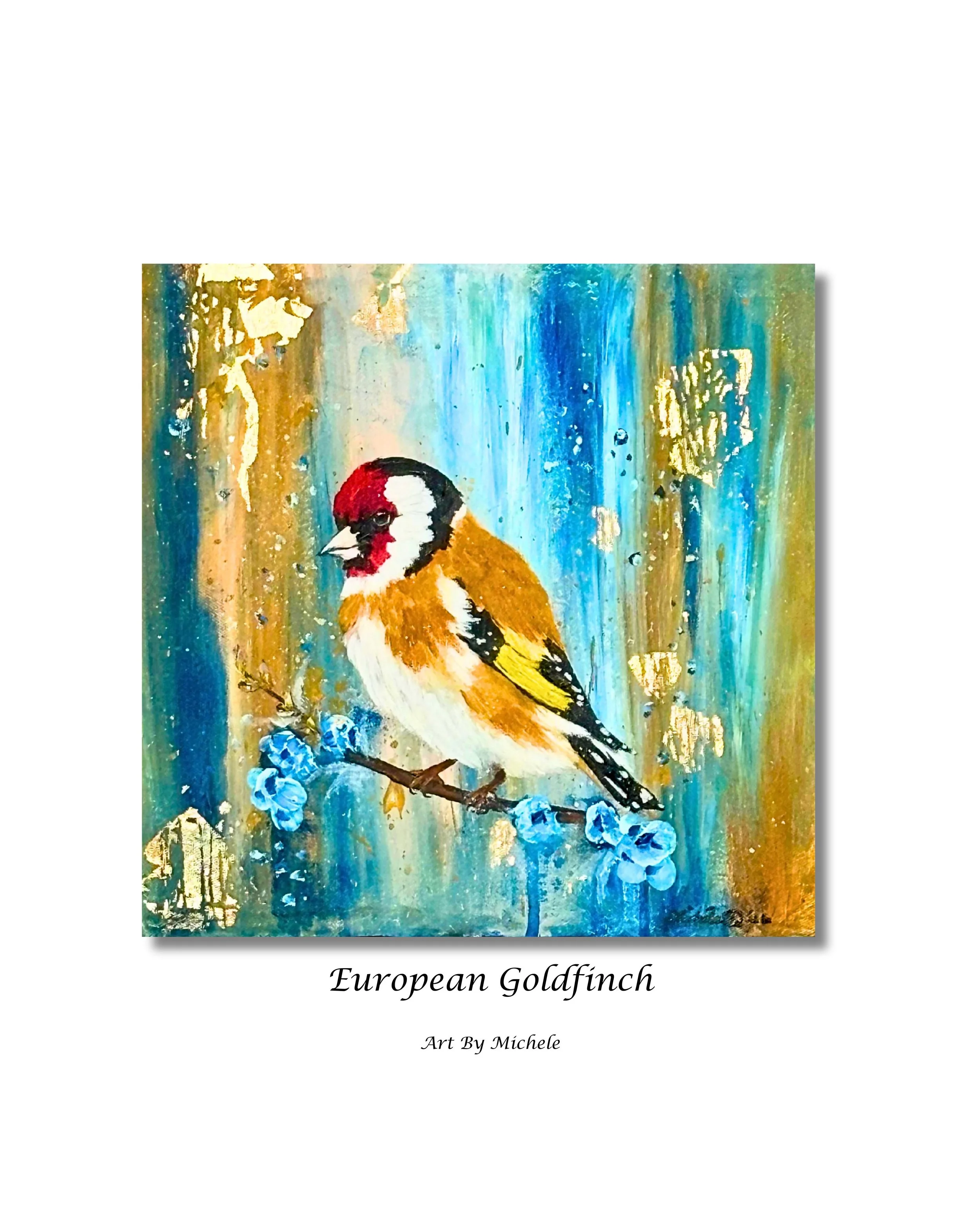 European Goldfinch Premium Matte Poster – Colourful Bird Wall Art
