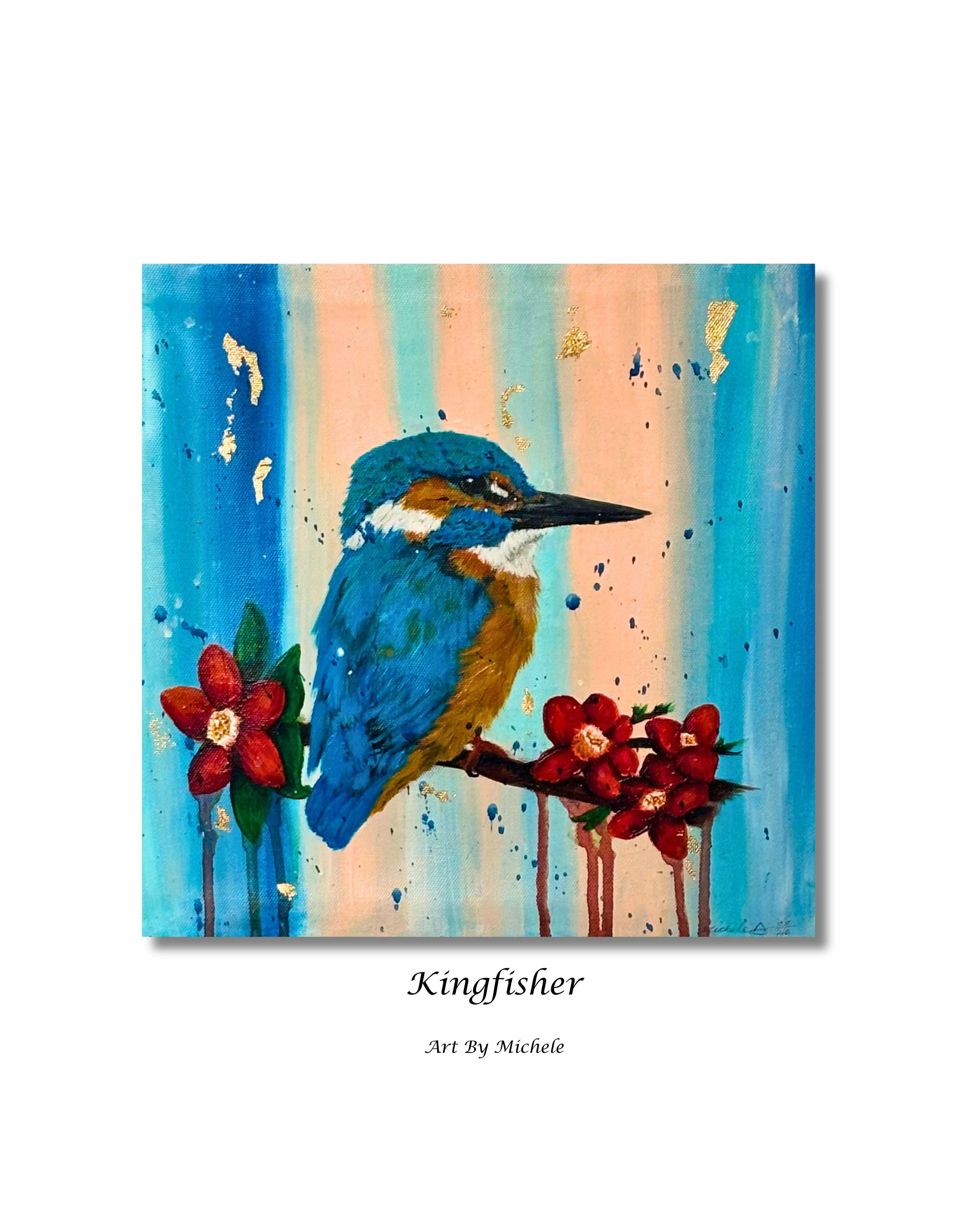 Kingfisher Premium Matte Poster – Colourful Bird Wall Art