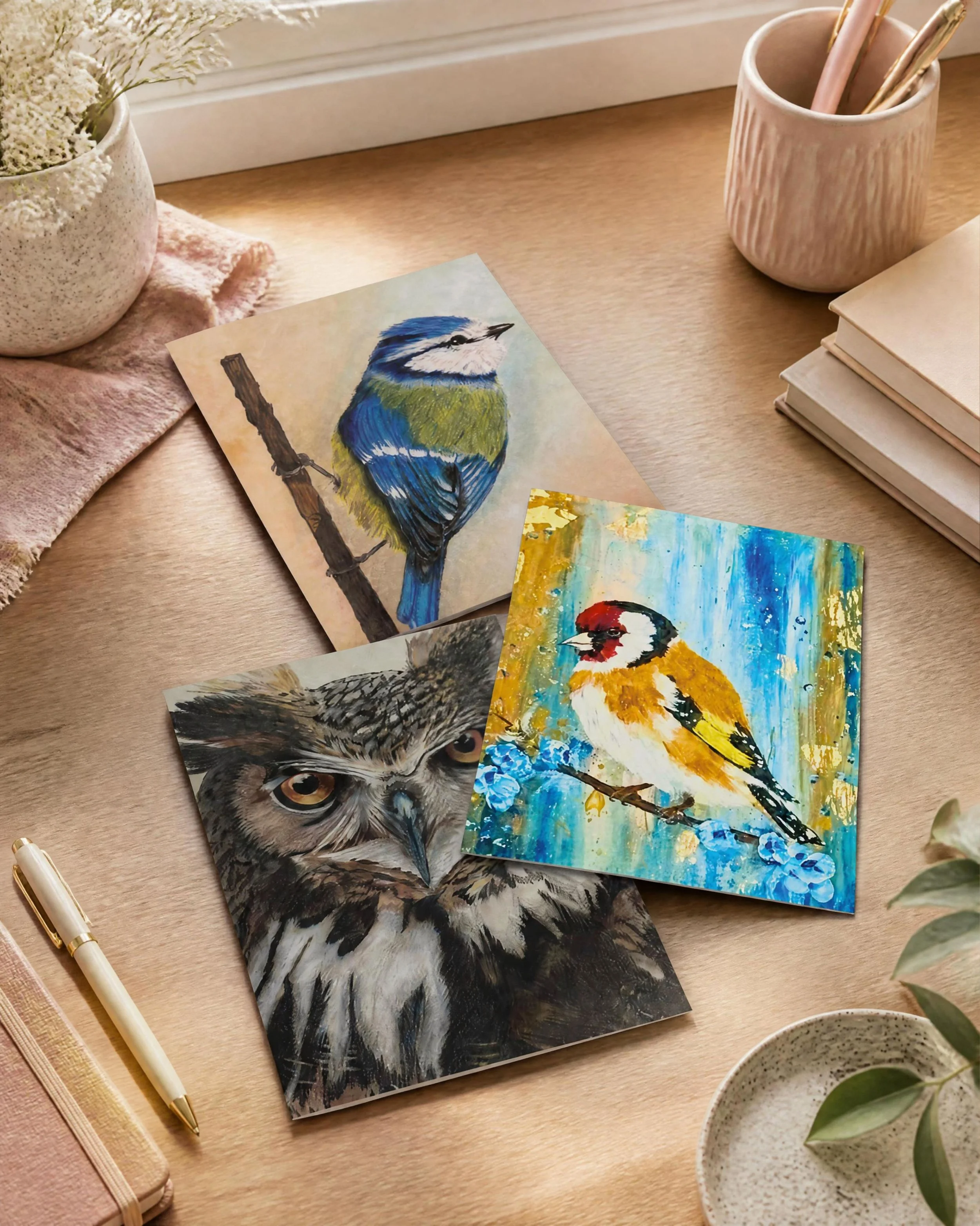 Pack of 10 Fine Art Greeting Cards – Choose from 13 Wildlife Designs