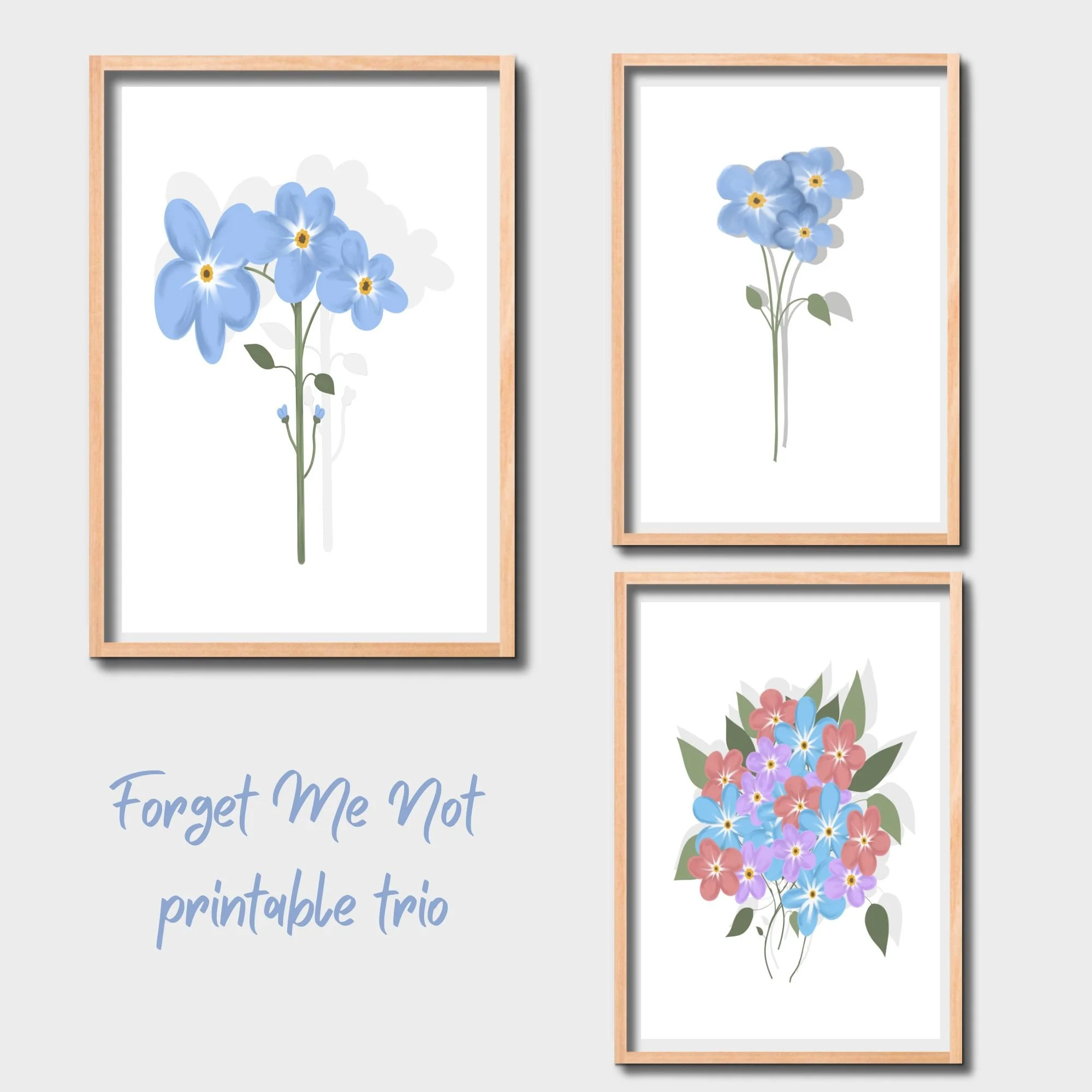 Forget Me Not Printable Wall Art