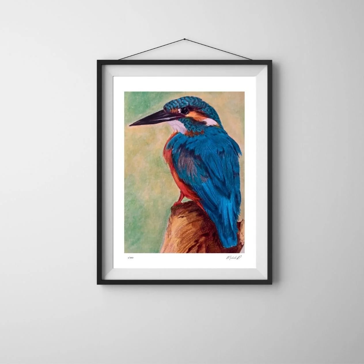 Kingfisher Fine Art Print – Hahnemühle German Etching Paper
