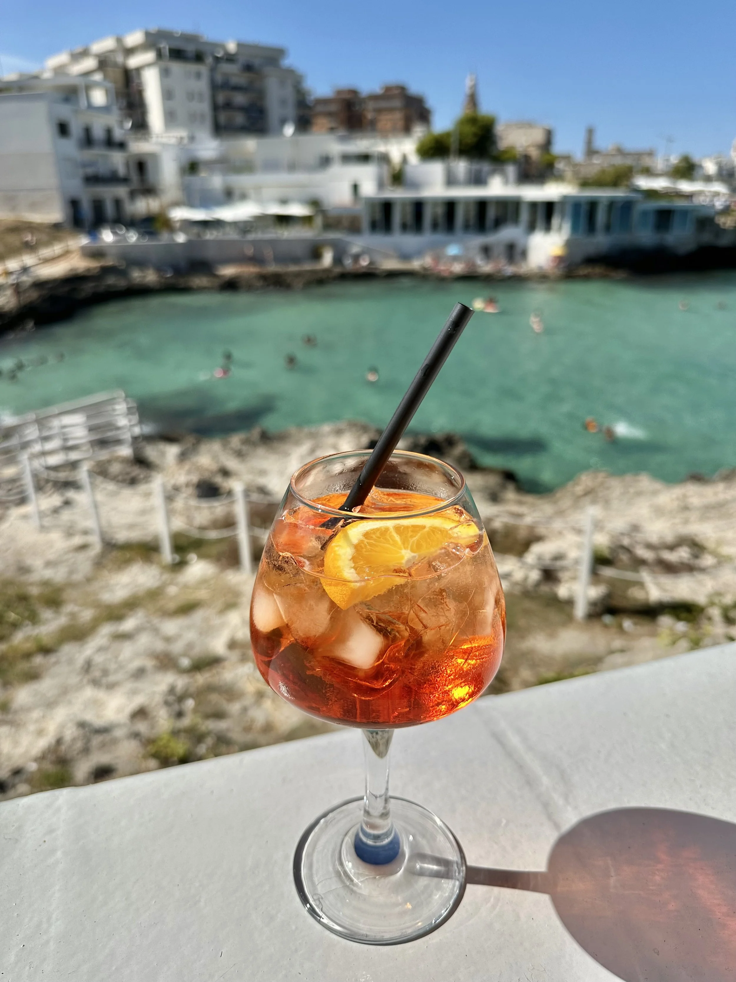 Aperol spritz by the sea