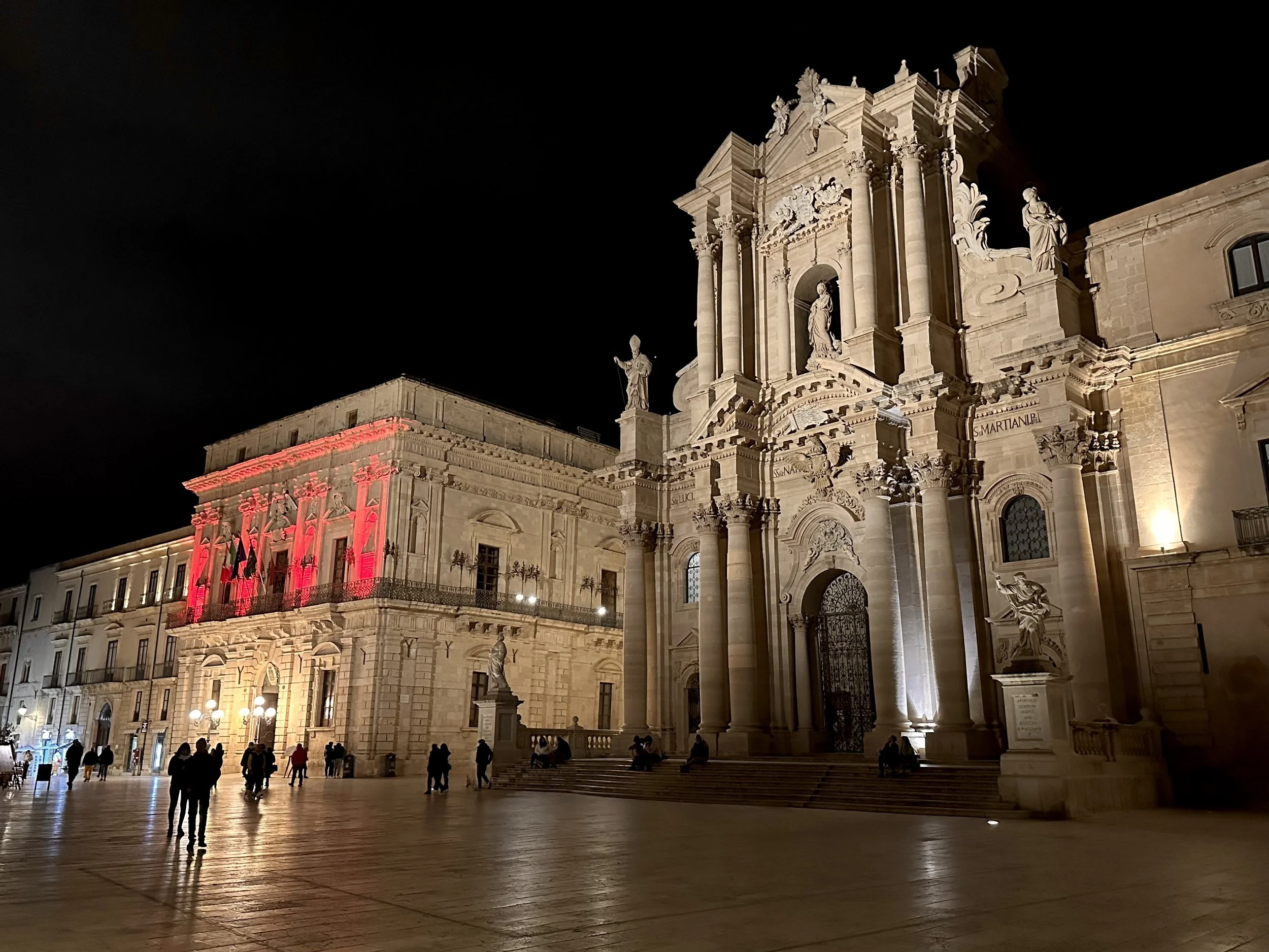 Night time Ortigia, Sicily, Italy