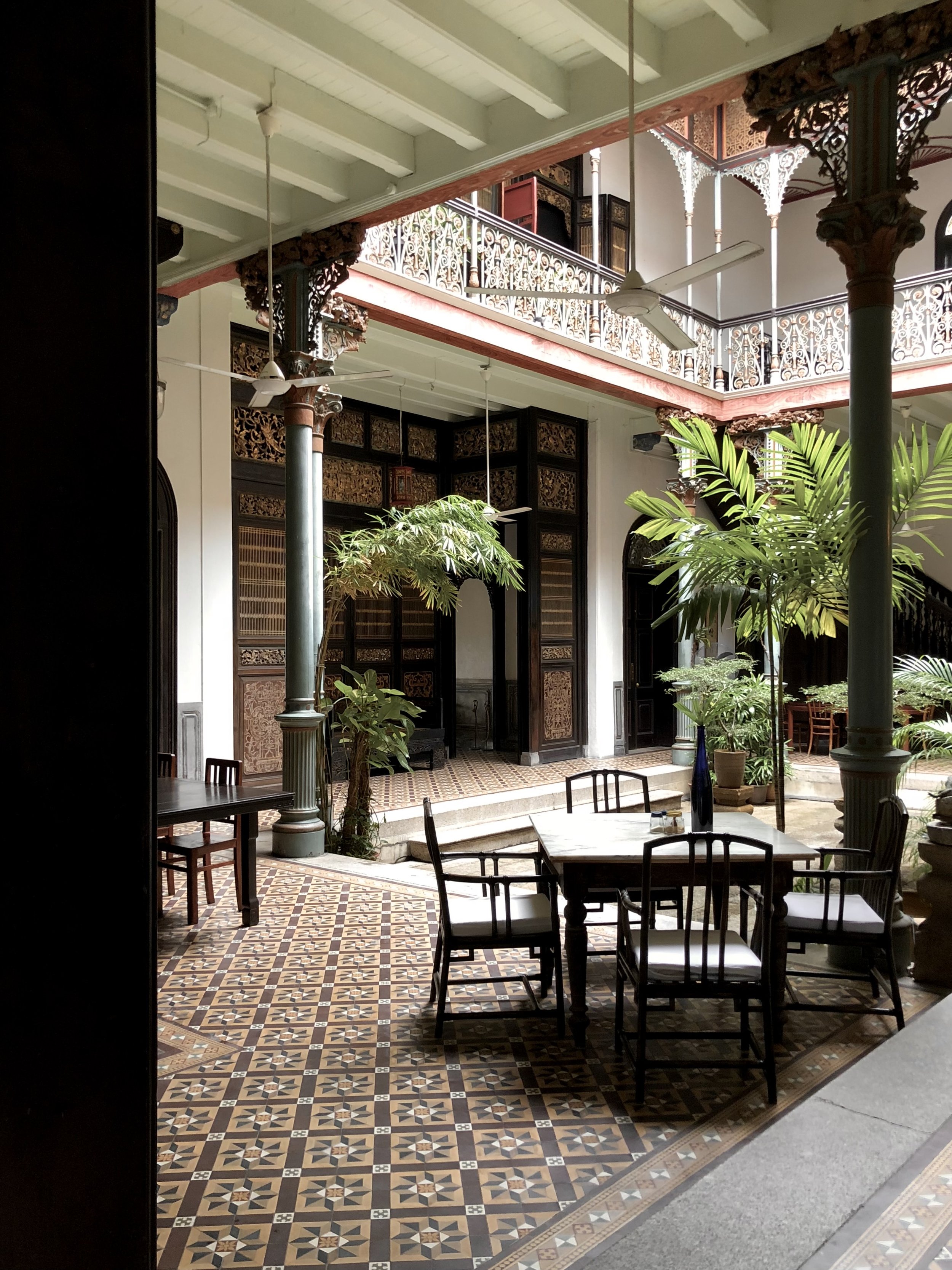 Blue Mansion Penang courtyard