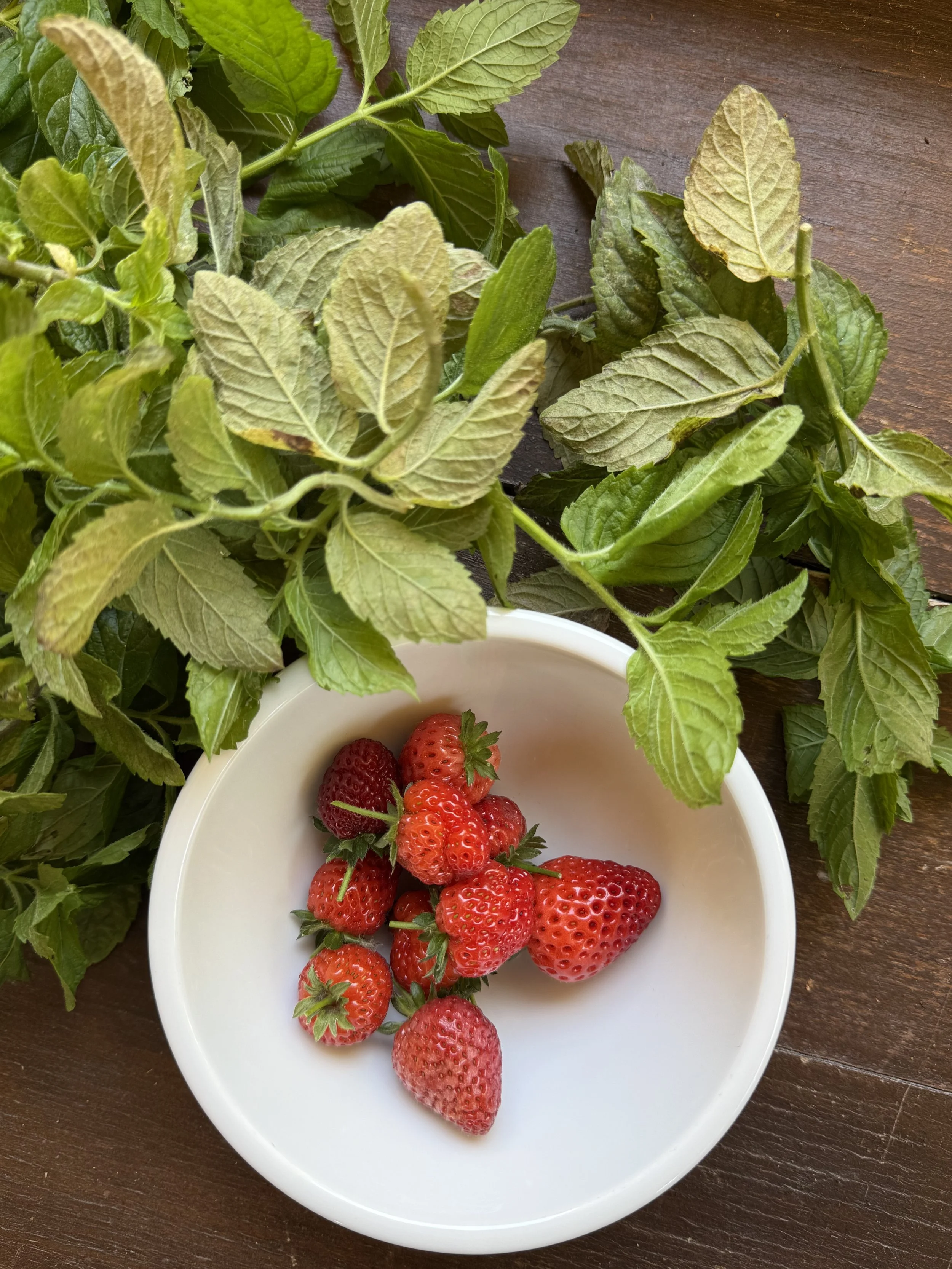 Strawberries and mint