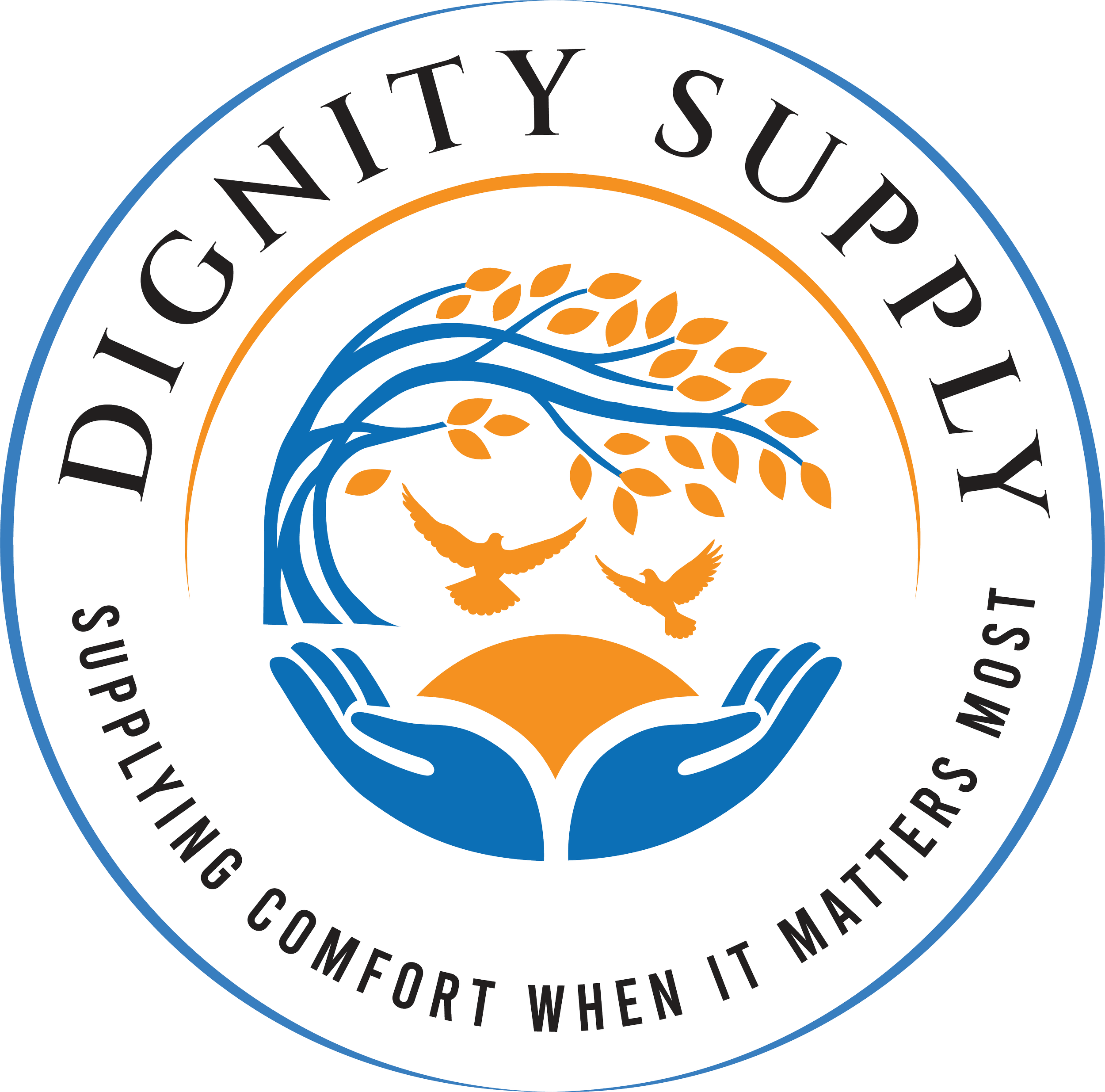 Circular logo with a stylized image of a tree and an orange bird, surrounded by black text that reads, 'HOW MIRACULOUS IS IT TO COME FORGIVEN WHEN IT MATTERS MOST'
