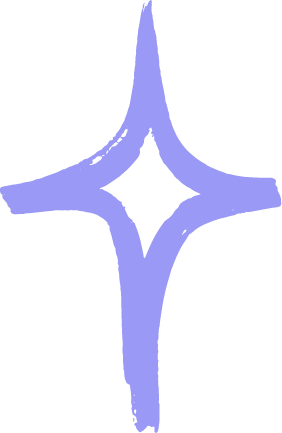 Hand drawn purple star