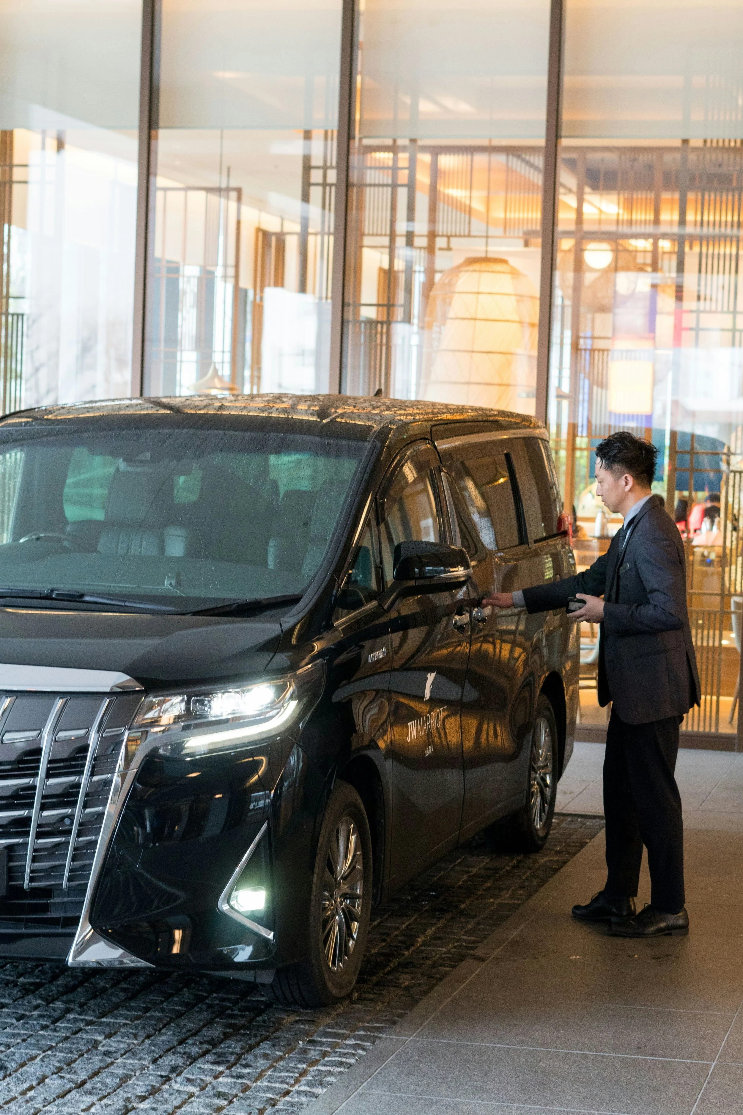 Door-to-door in a private vehicle