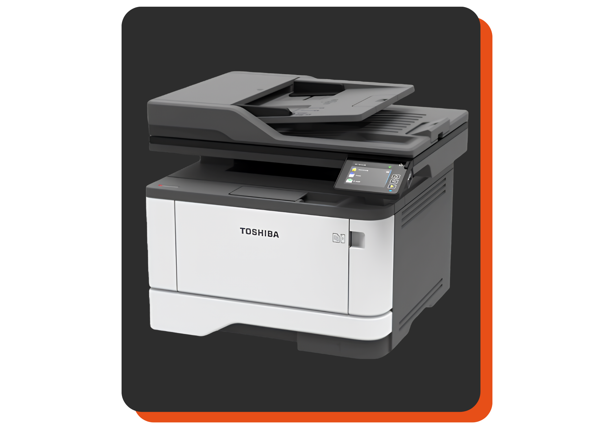 A4 Toshiba multifunction printer for compact office printing, copying and scanning