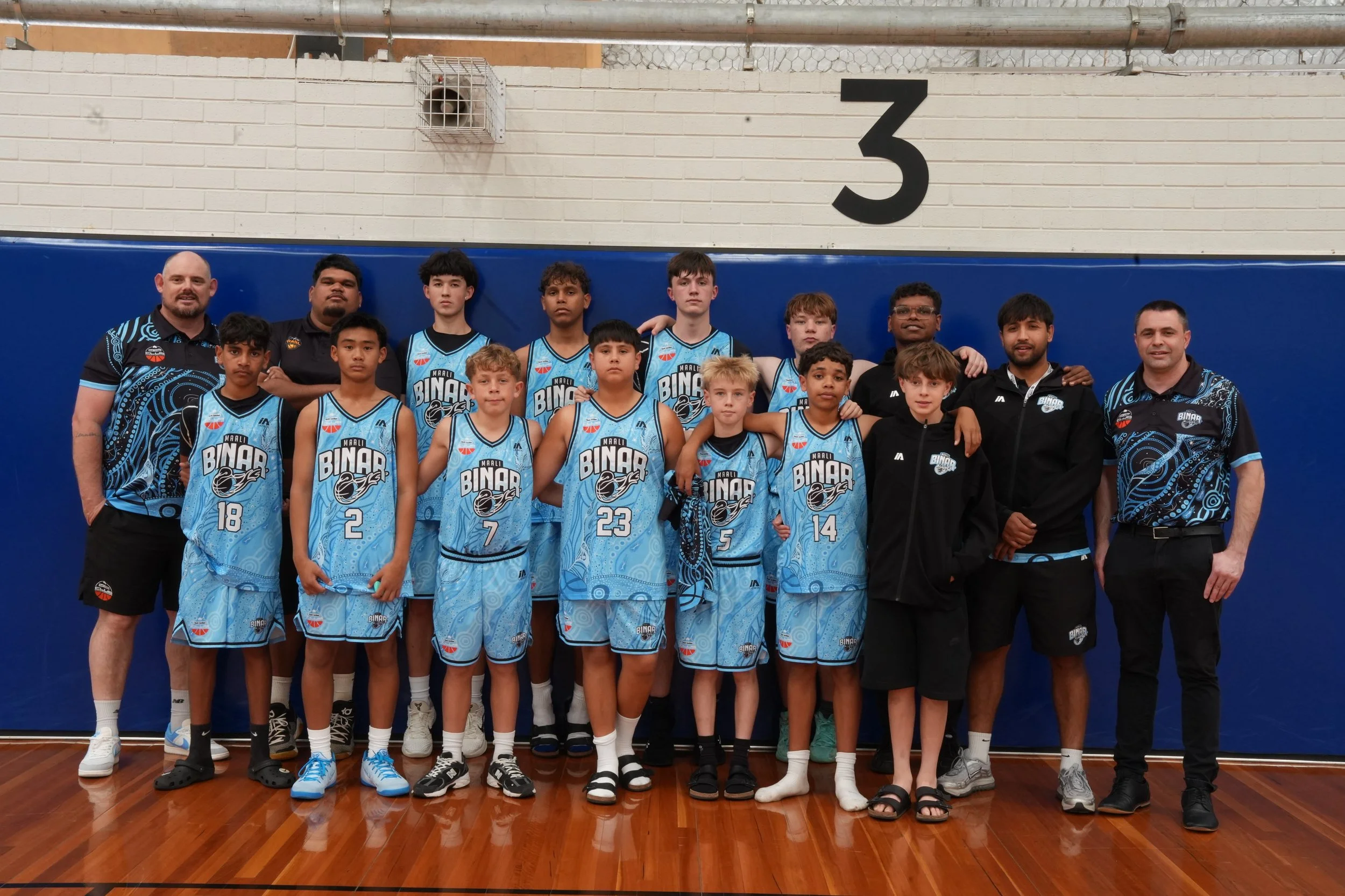 team photo of the Binar Maali U14 Nationals team