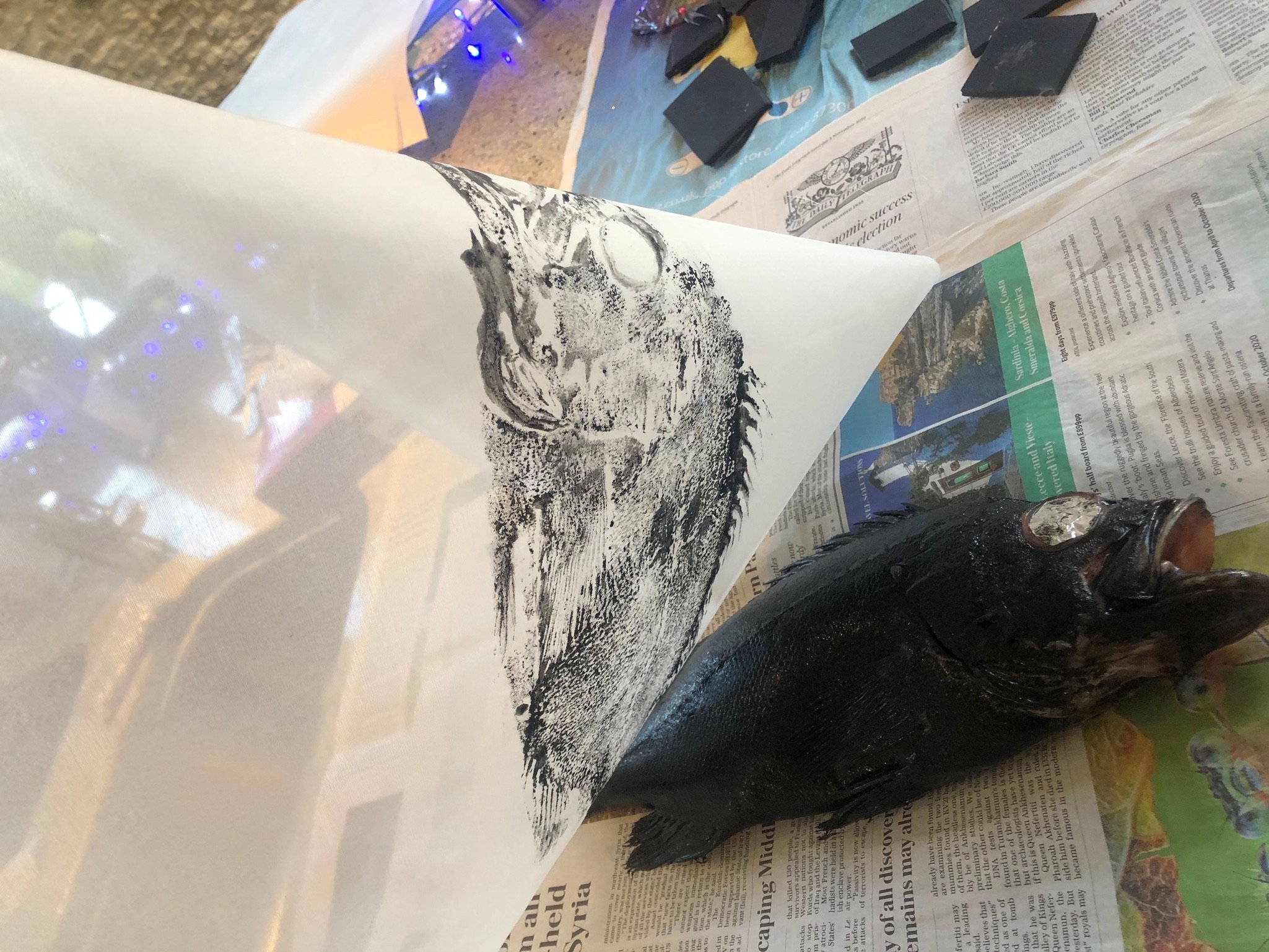 Gyotaku printmaking