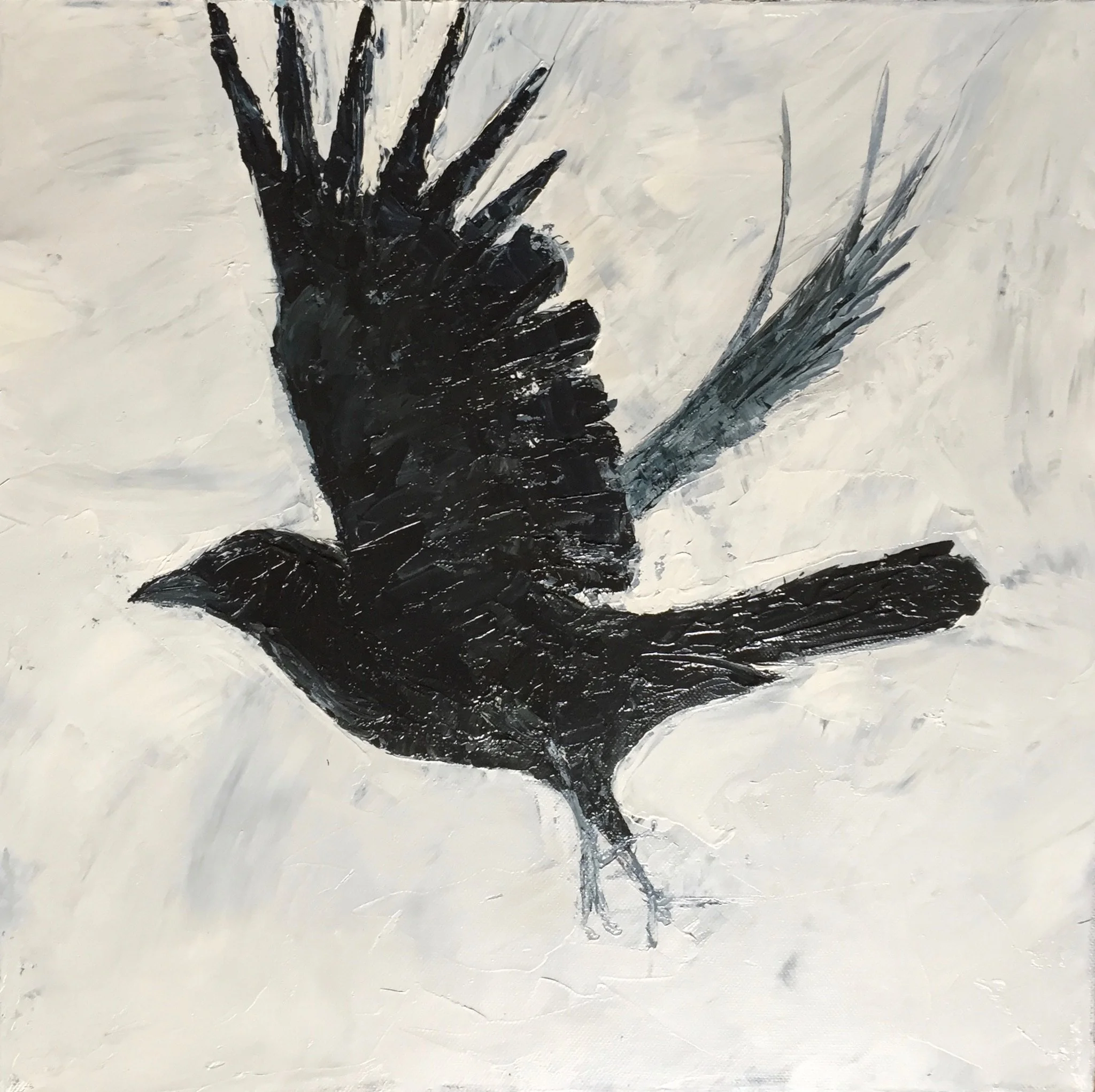 Crow - palette knife