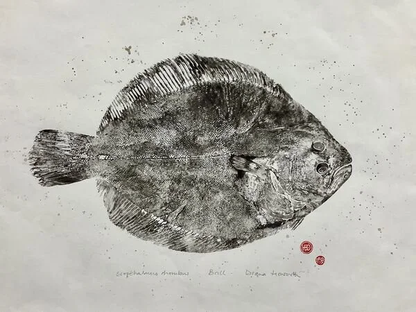 Gyotaku print of a fish