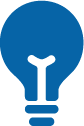 Une ampoule électrique illustration simple de couleur bleue