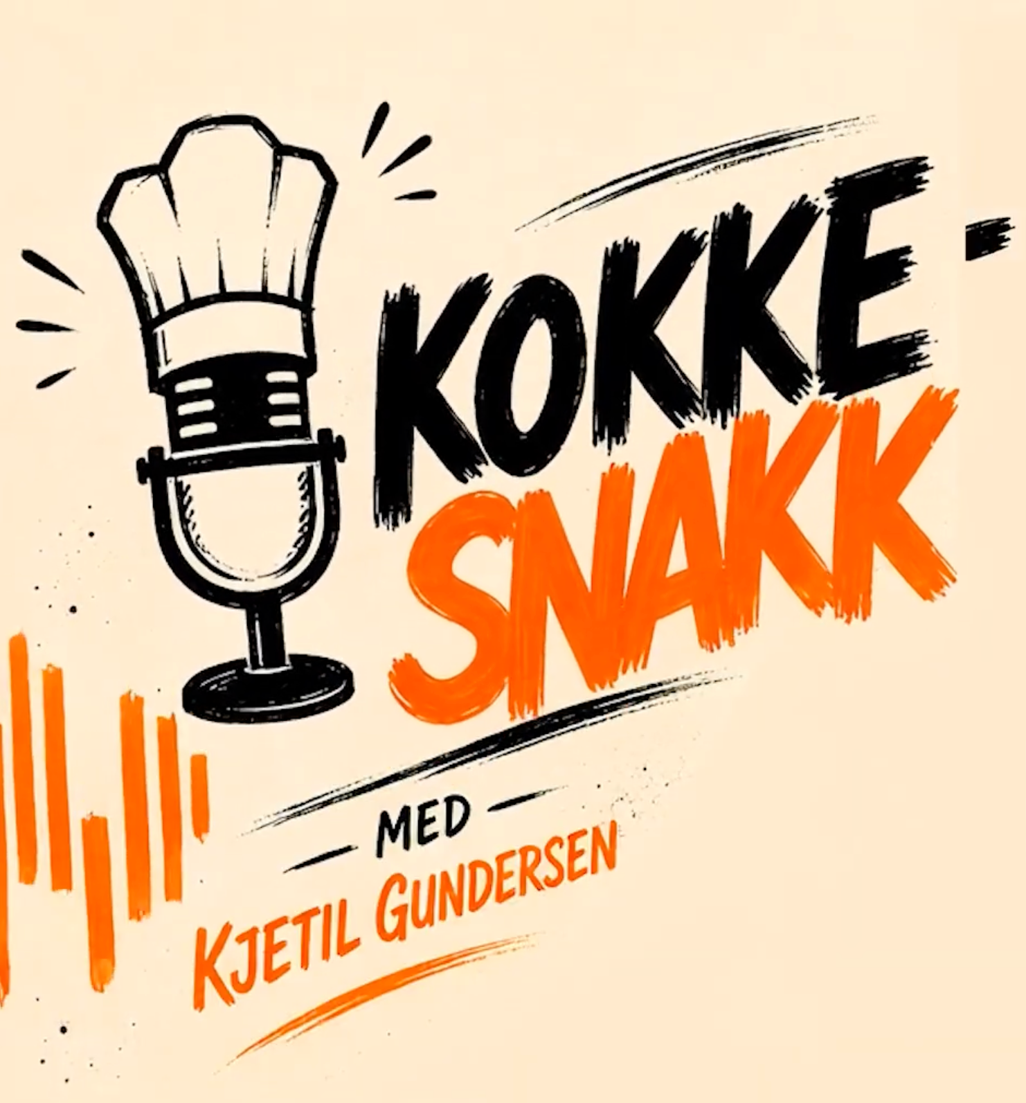 A logo featuring a microphone illustration and the text 'Kokke Swank' in black and orange, with additional smaller text underneath.