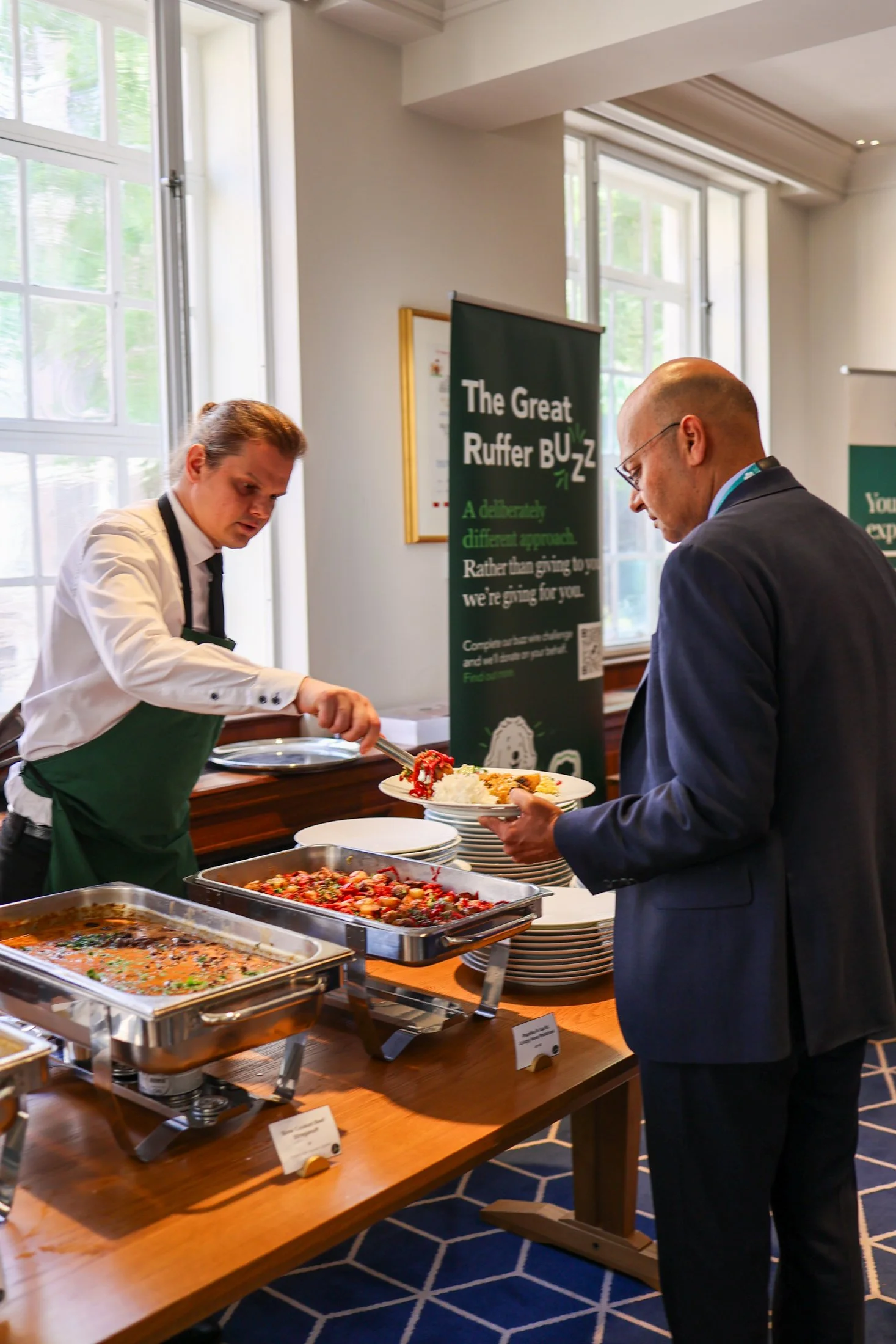 Lunch is served in the court suites