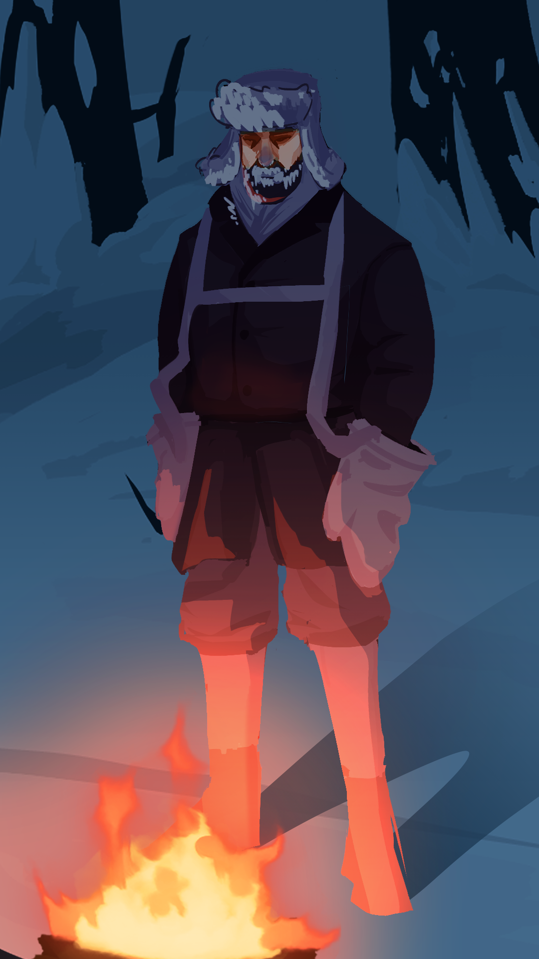 Character Concept art for personal project "To Build a Fire"