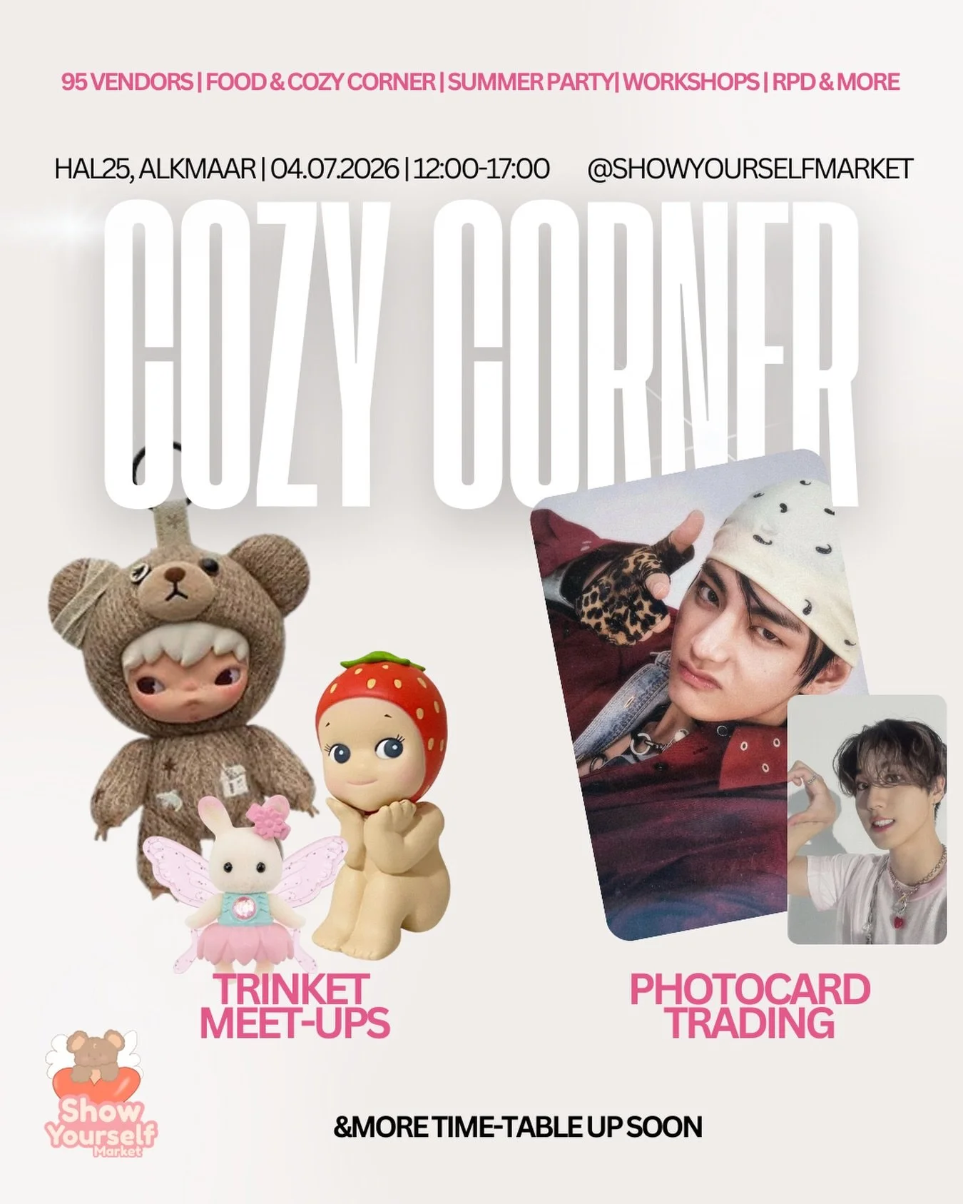 Our Cozy Corner with free activities &amp; meet-ups!!⭐️💗
Play games such as Uno or Connect 4 together, decorate your toploader with stickers, trade photocards with others, join the trinket meet-up to show off your trinkets, do unboxings together, an