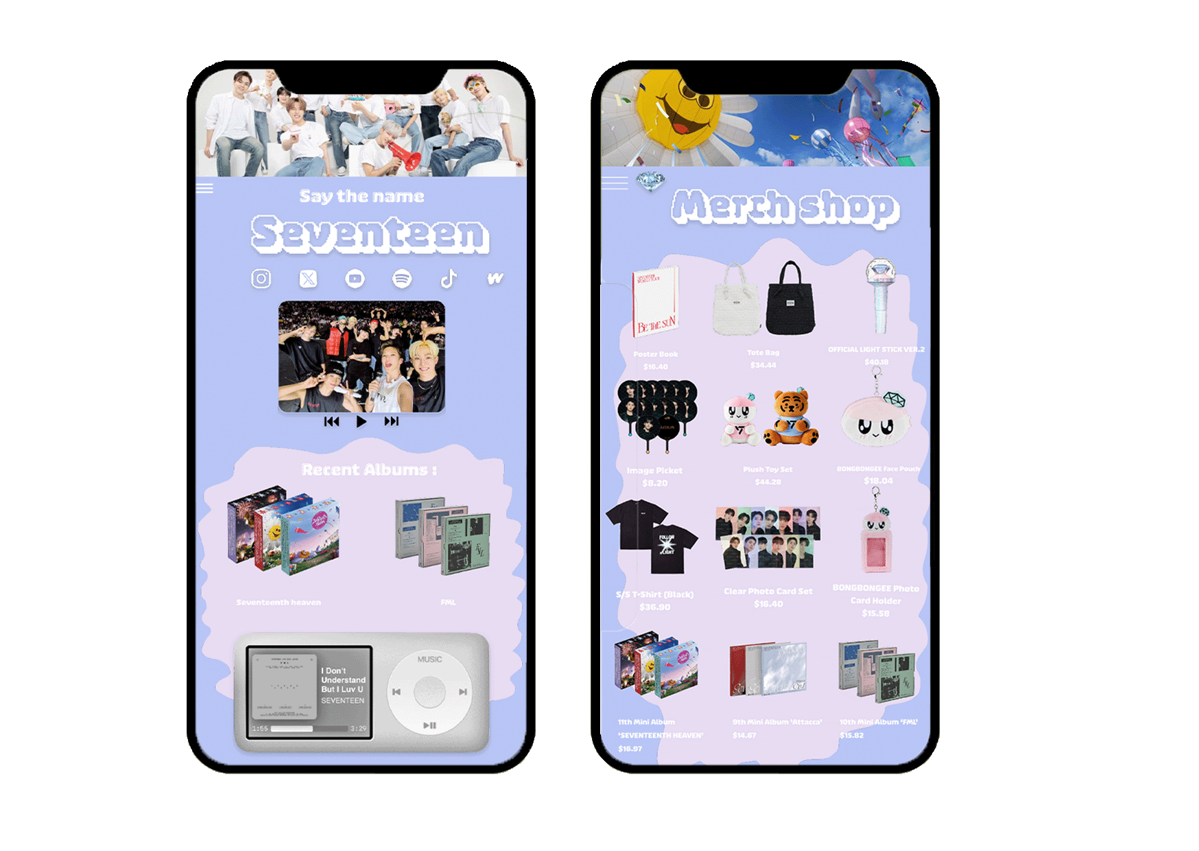 XD | Tijdens het vak XD, moesten we een artiesten site maken over de artiest zelf en een merch shop.