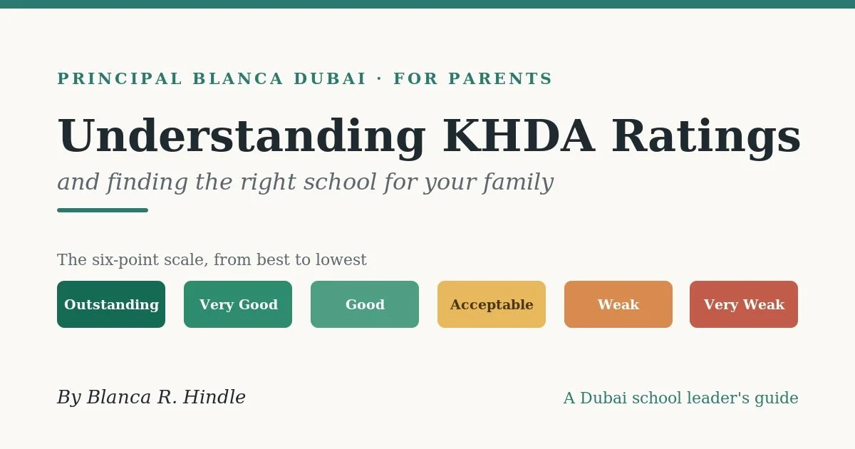 Understanding KHDA School Ratings and Finding the ‘Right’ School for Your Family