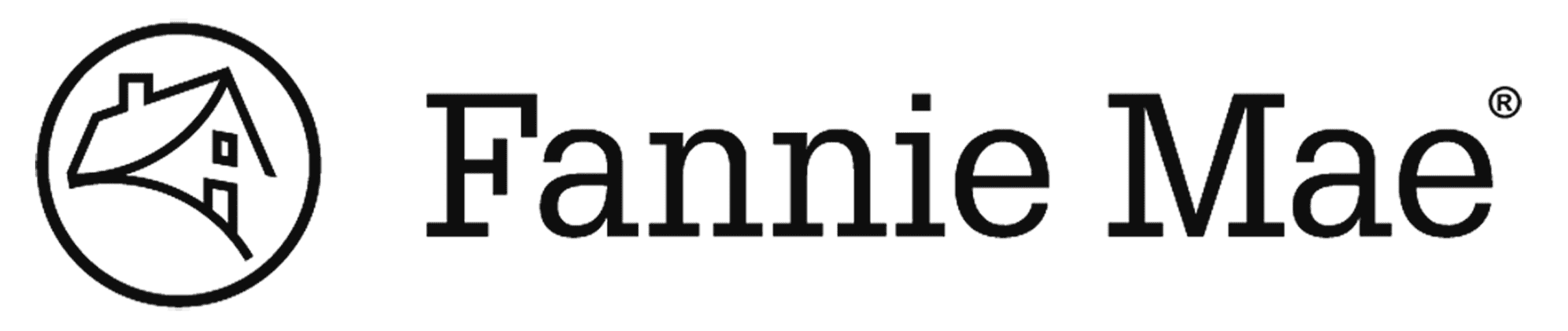 Fannie Mae logo with a house and leaf inside a circle