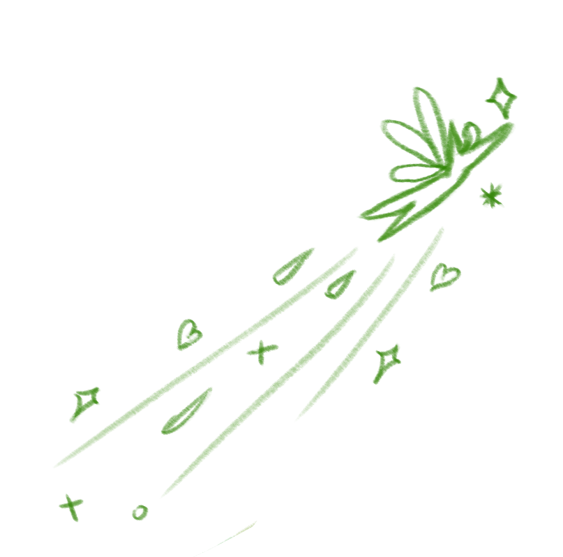 A close-up of a green and white paper clip with a decorative top, set against a plain background.