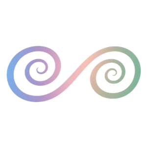 Colorful abstract swirl design with pink, purple, yellow, green, and blue hues.