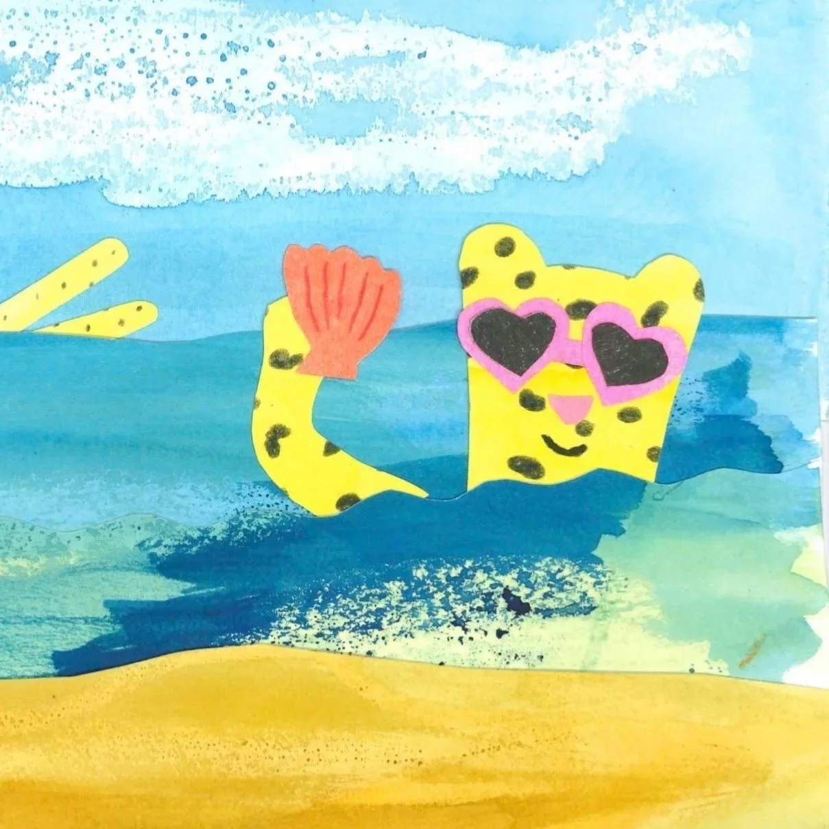 Summer Fun - sea swimming 
A collaged zine
