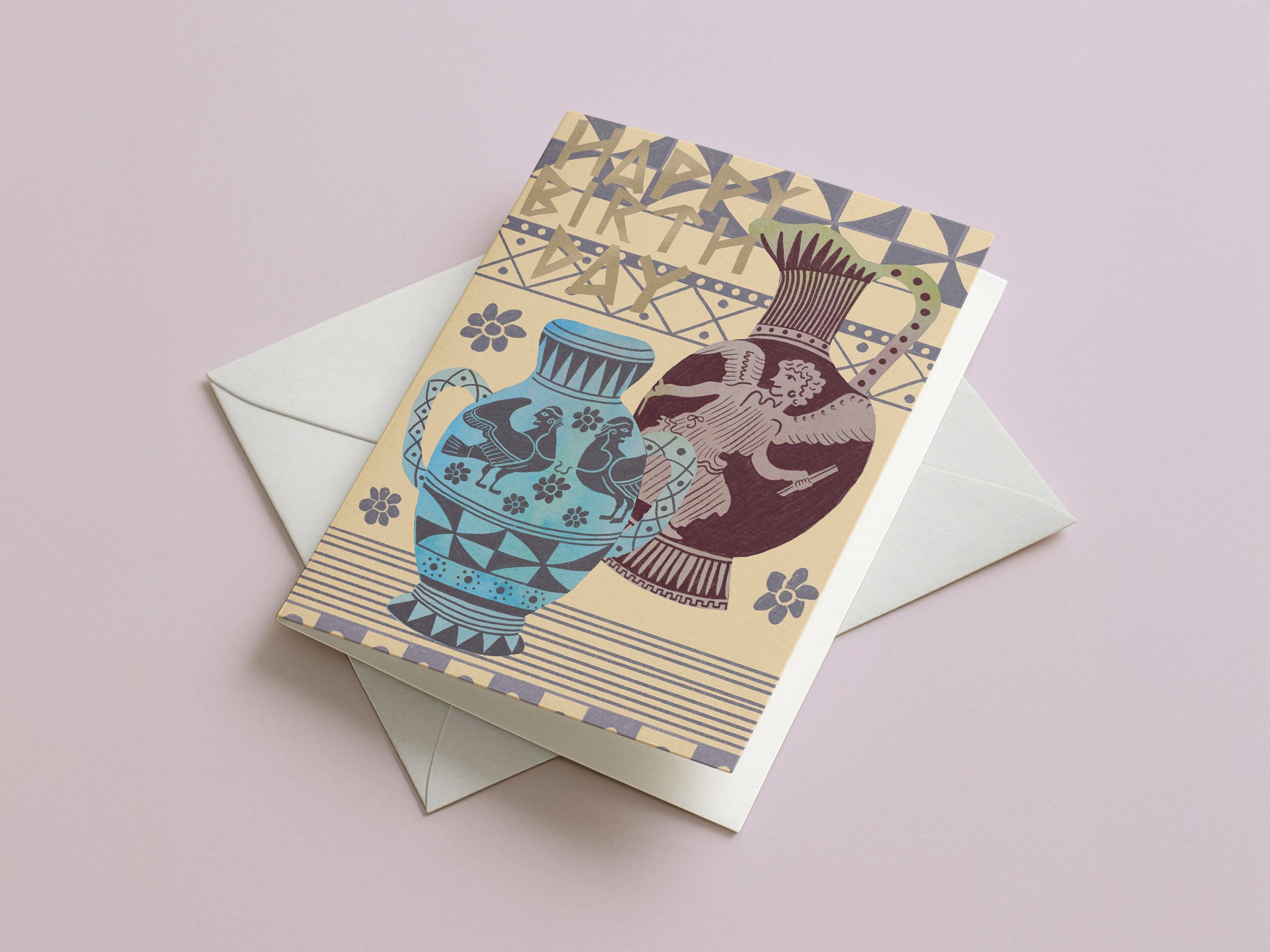Ancient Greece Happy Birthday card