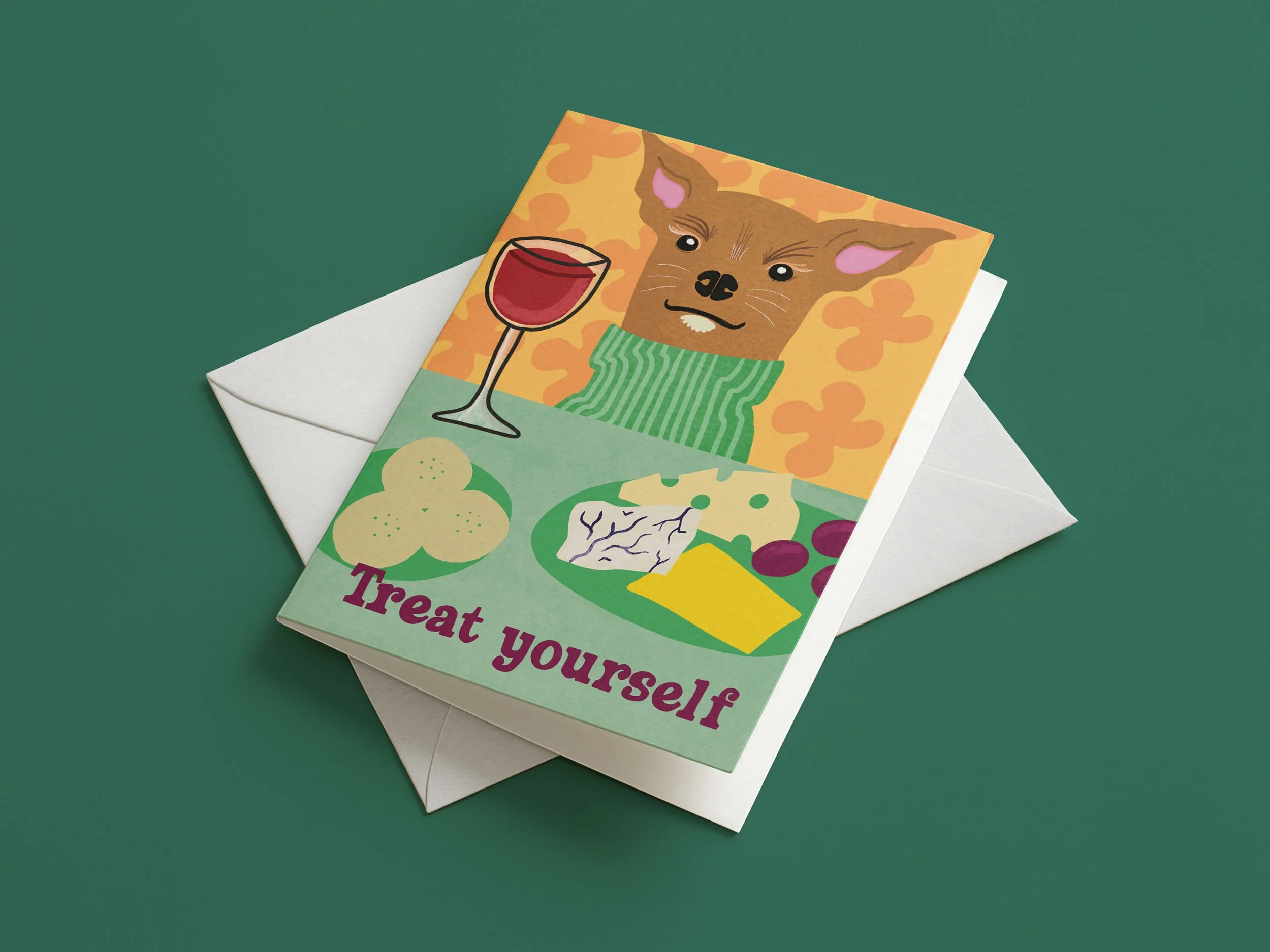 Treat yourself chihuahua card